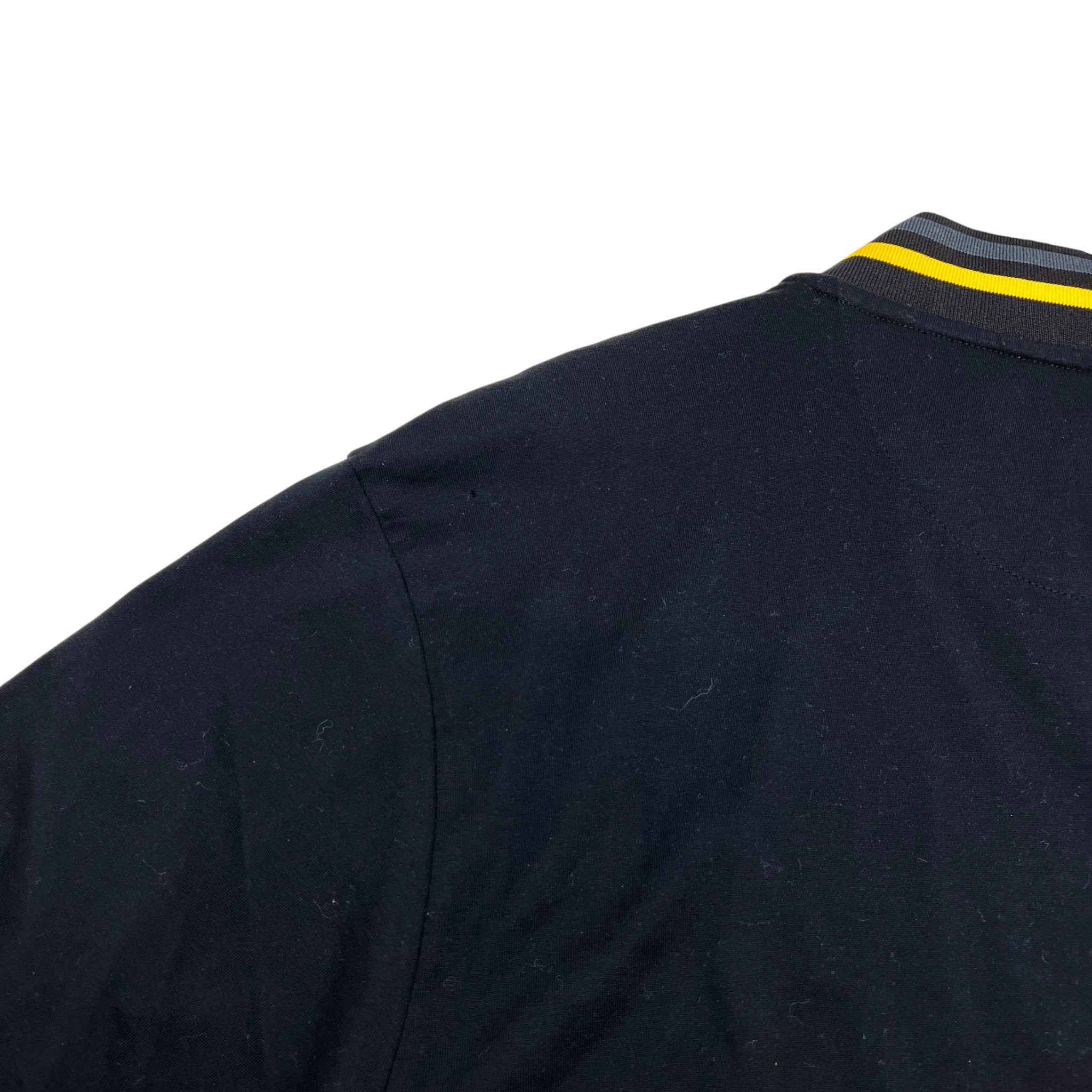 Men's Roma Ribbed Trim T-Shirt Black Size M - Image 9
