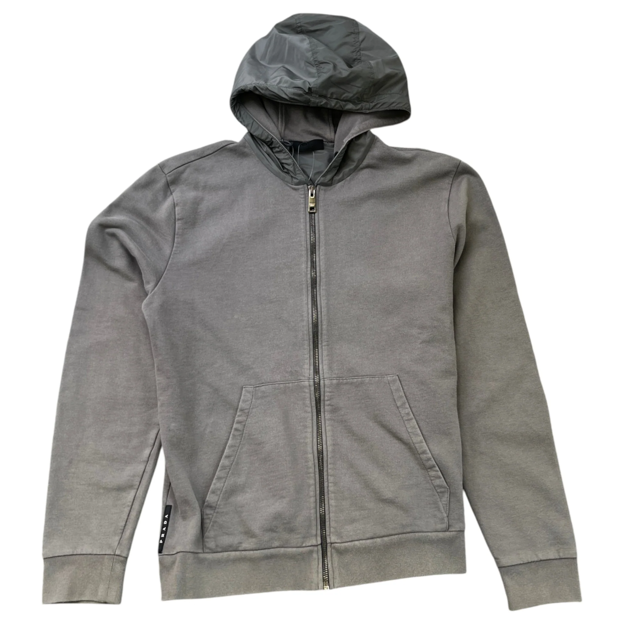Men's Rubber Logo Hoodie Grey Size M