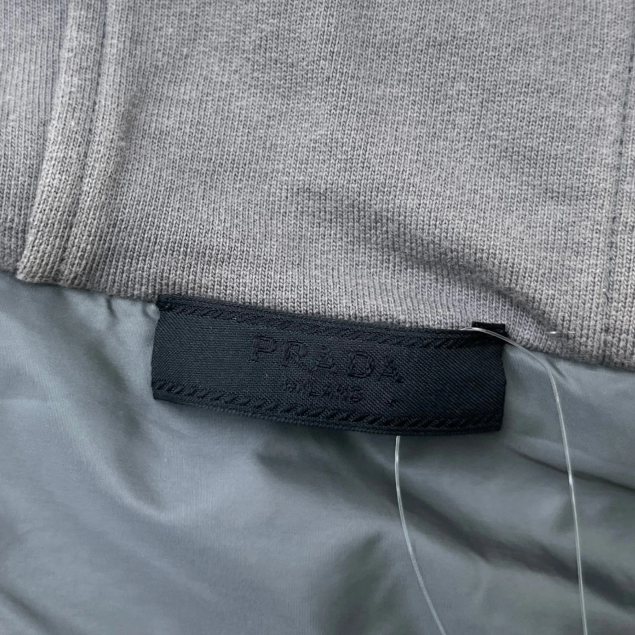 Men's Rubber Logo Hoodie Grey Size M - Image 6