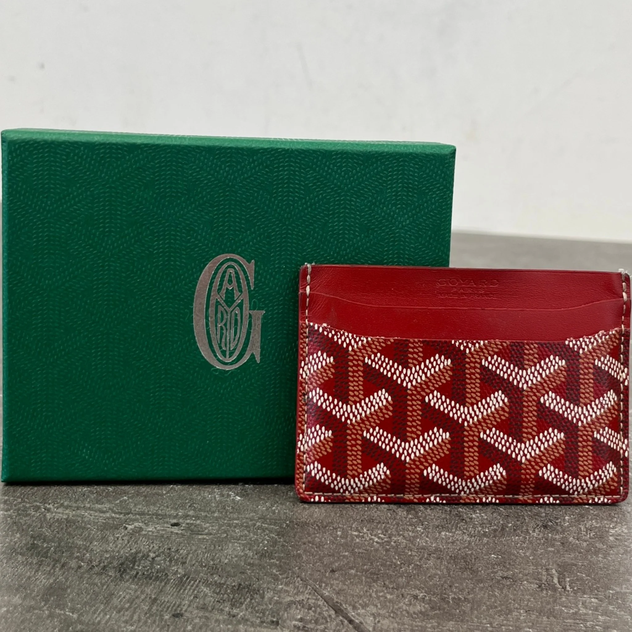 Men's Saint Sulpice Card Holder Red - Image 8