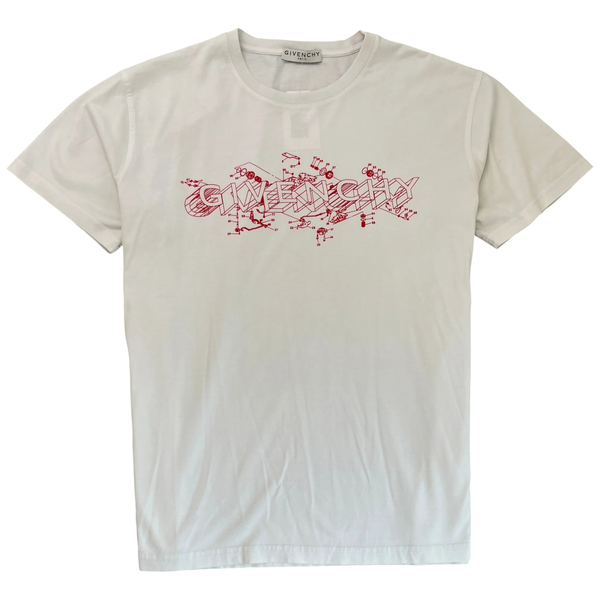 Men's Schematics Logo T-Shirt White Size L
