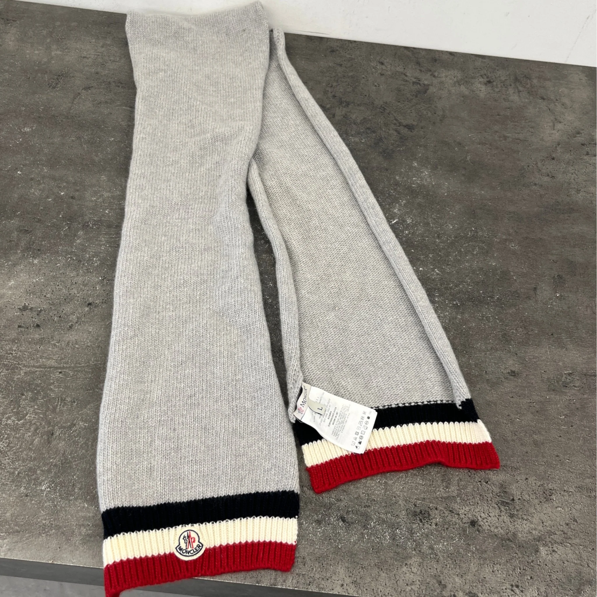 Men's Sciarpa Scarf Grey Size L - Image 6
