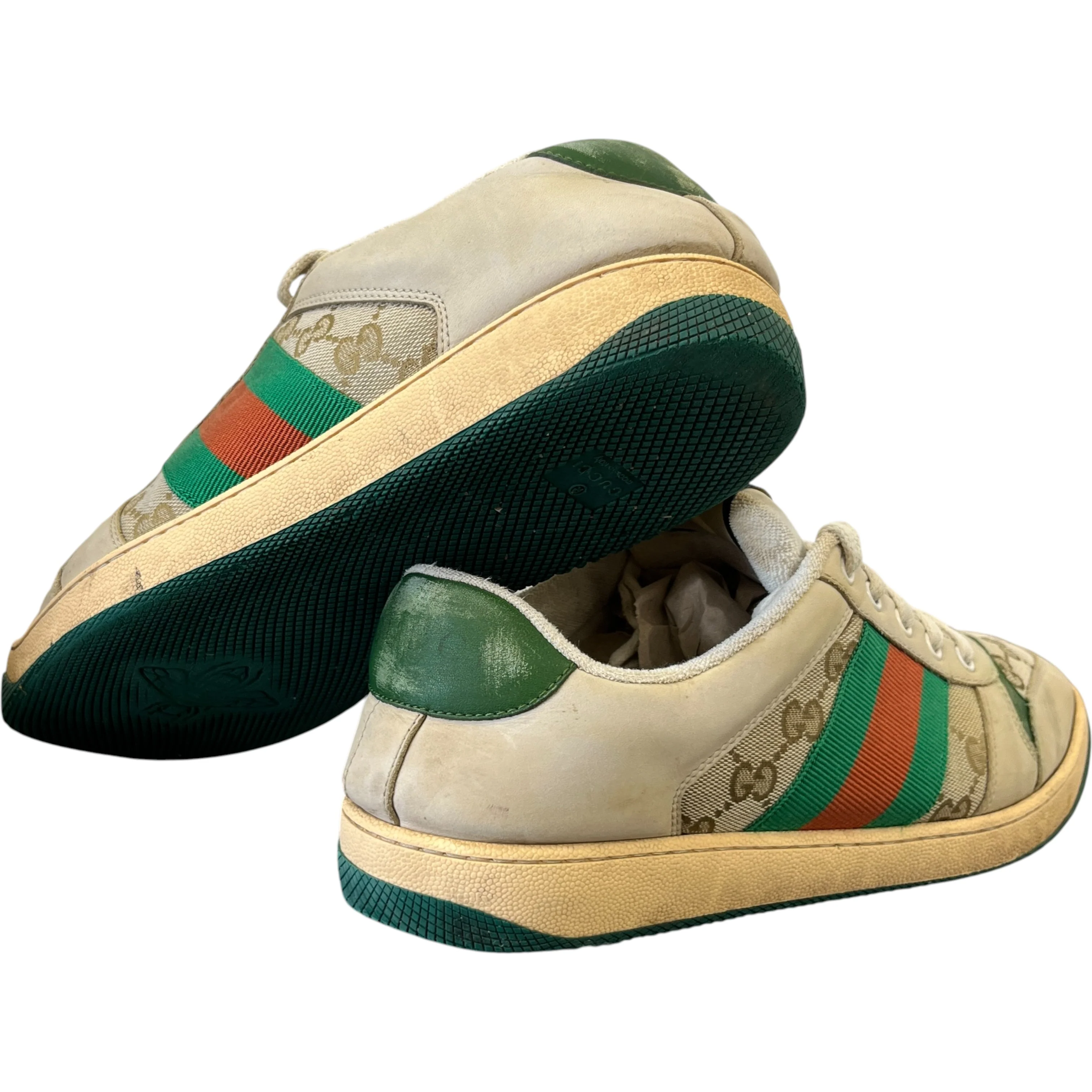 Men's Screener Distressed Low Trainers Green Size EU 42.5 / UK 8.5 - Image 10