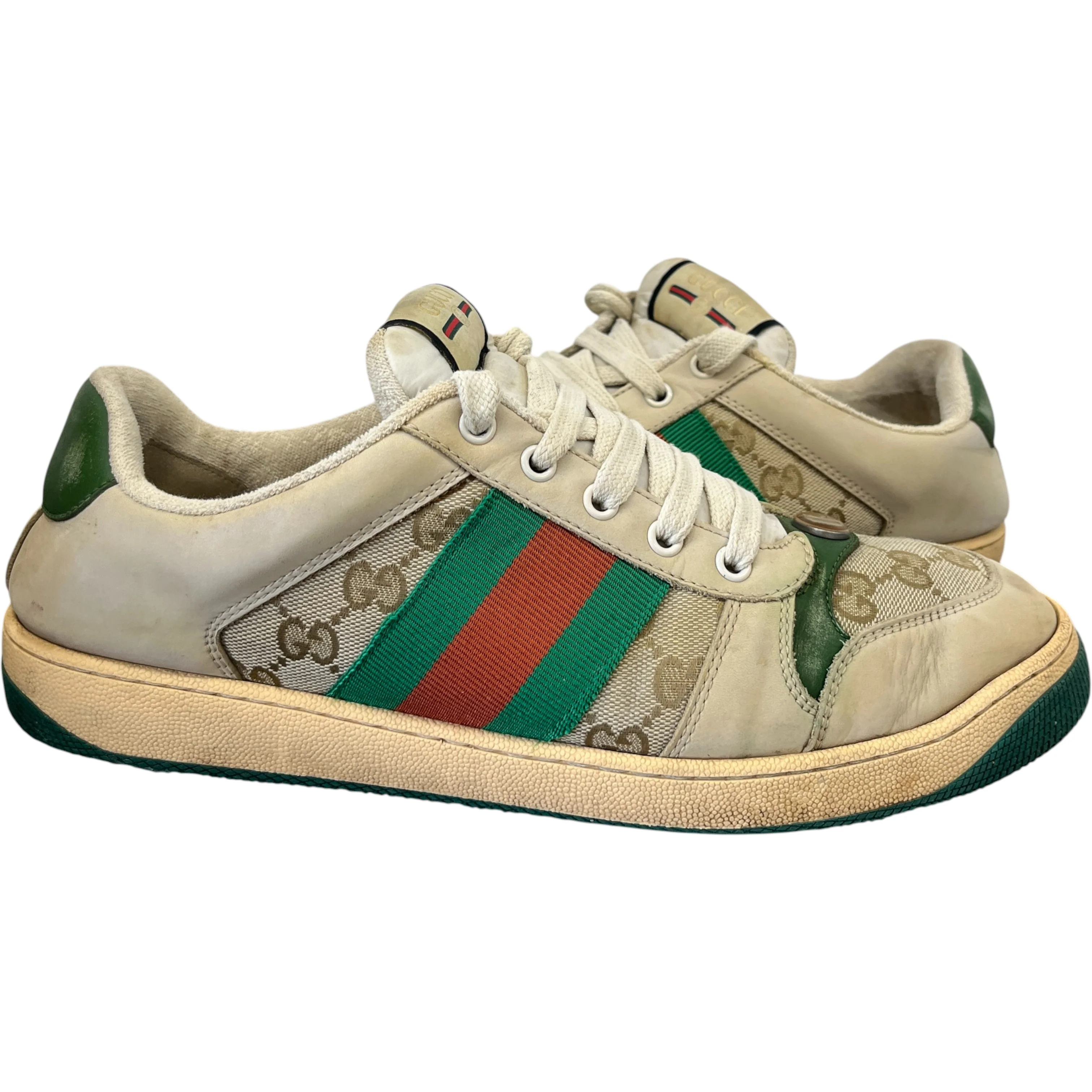 Men's Screener Distressed Low Trainers Green Size EU 42.5 / UK 8.5 - Image 3