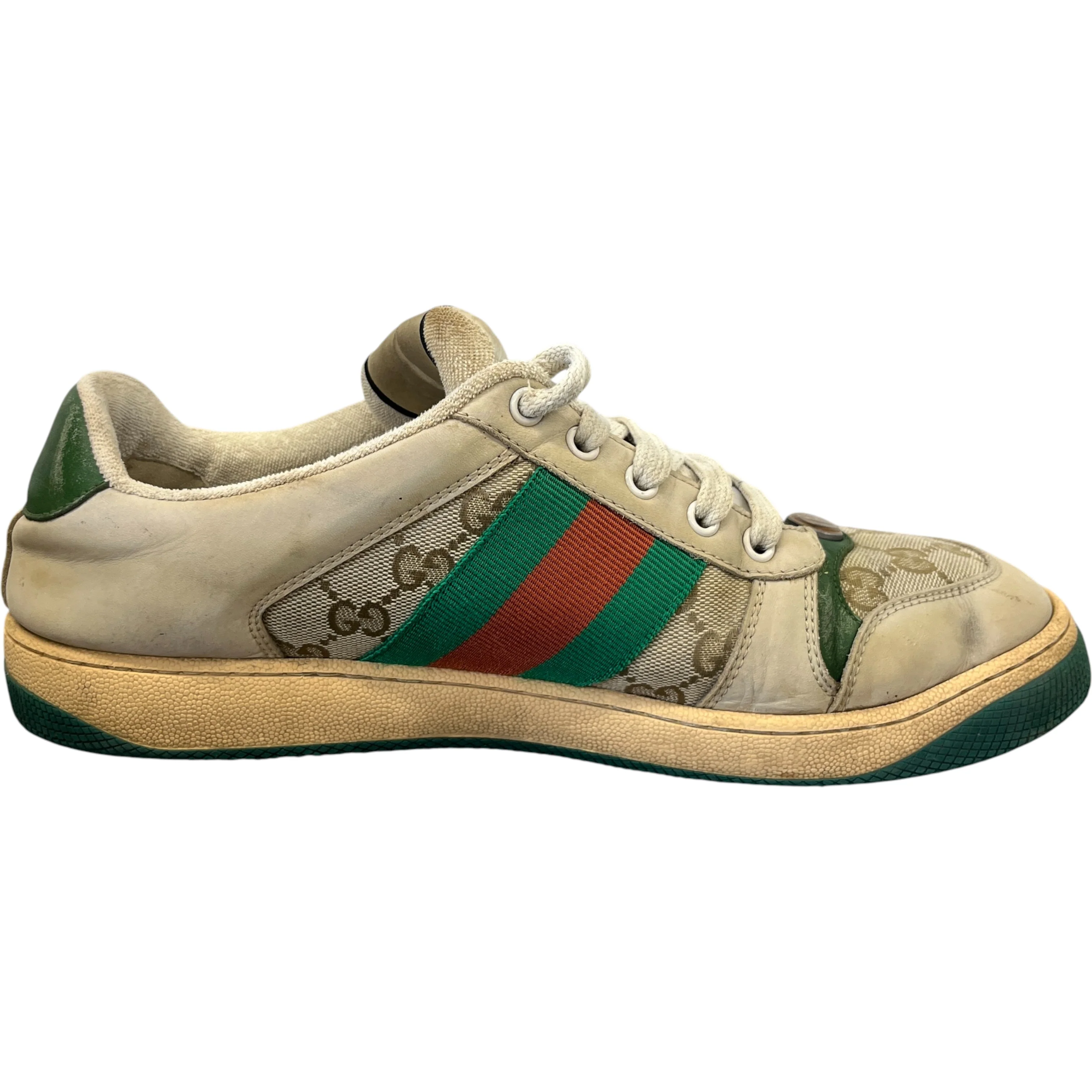 Men's Screener Distressed Low Trainers Green Size EU 42.5 / UK 8.5 - Image 4