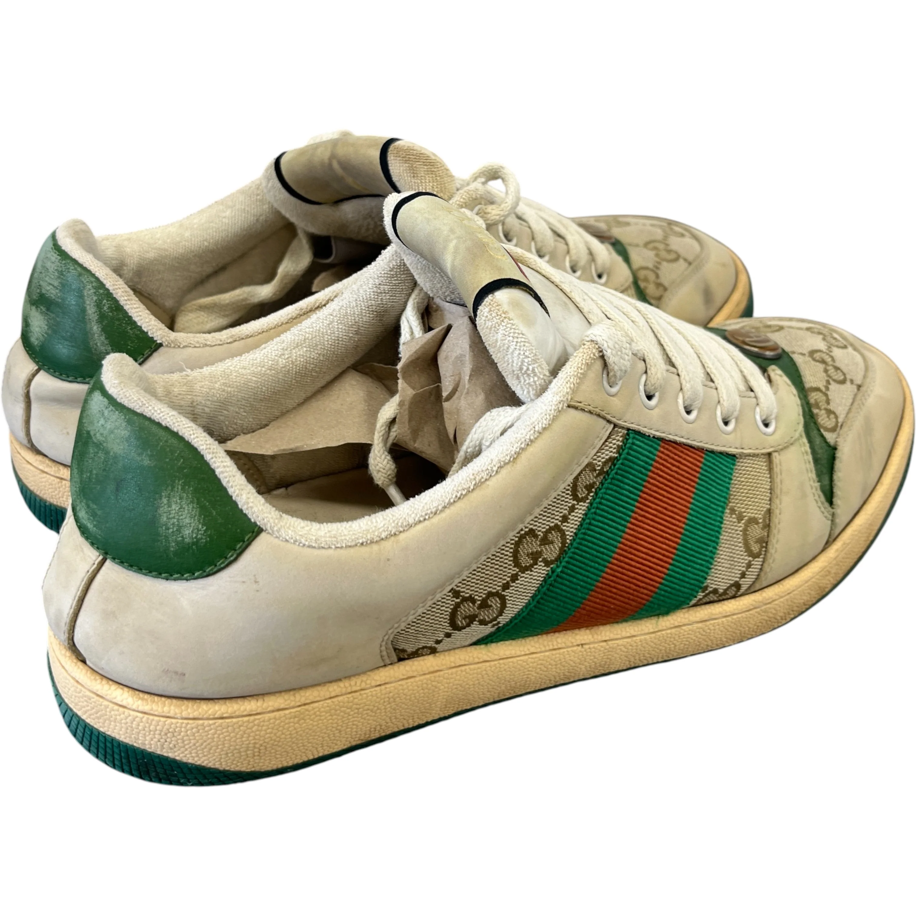 Men's Screener Distressed Low Trainers Green Size EU 42.5 / UK 8.5 - Image 8