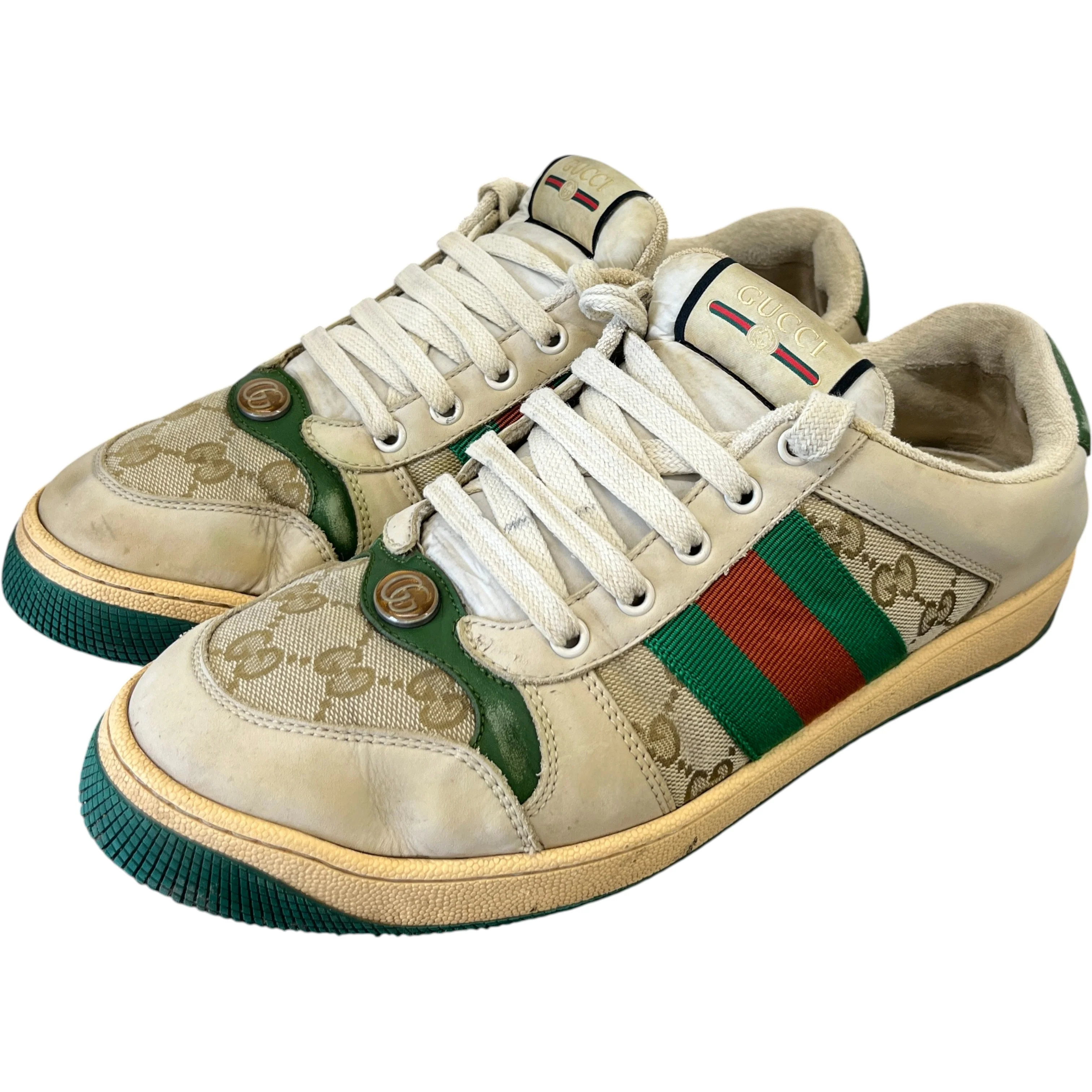Men's Screener Distressed Low Trainers Green Size EU 42.5 / UK 8.5 - Image 9
