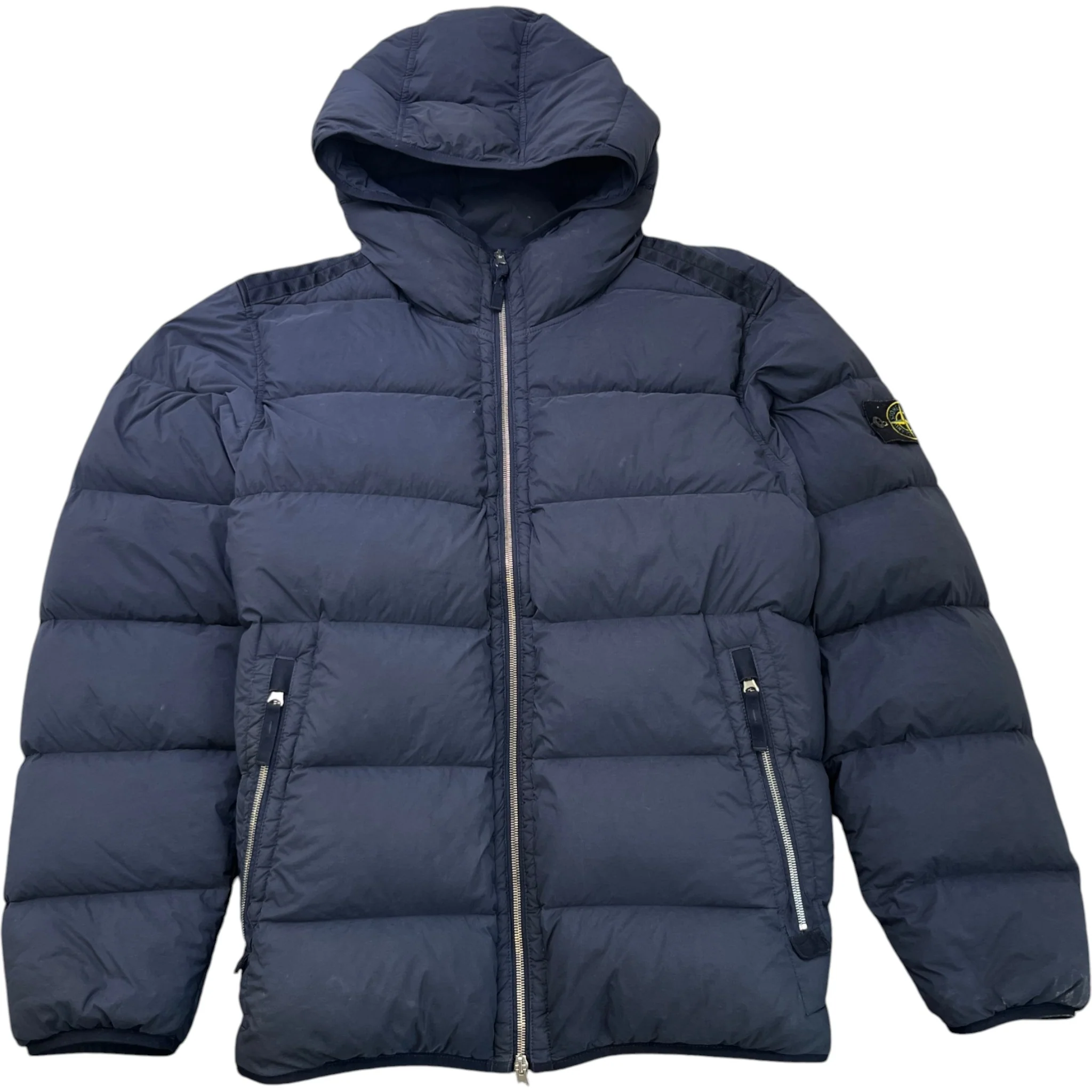 Men's Seamless Tunnel Nylon Down Jacket Navy Size XL - Image 3