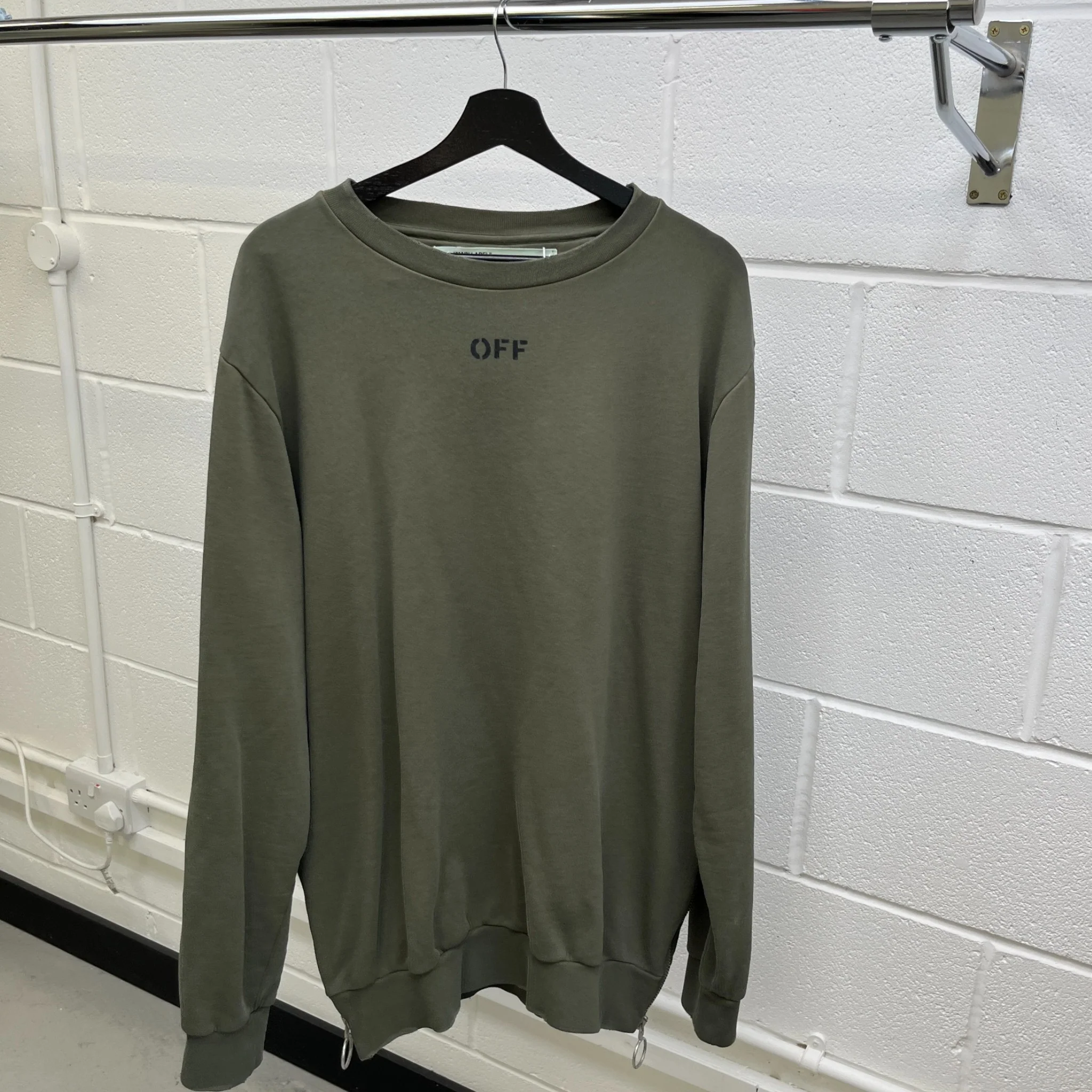 Men's Side Zips Sweatshirt Green Size L - Image 8