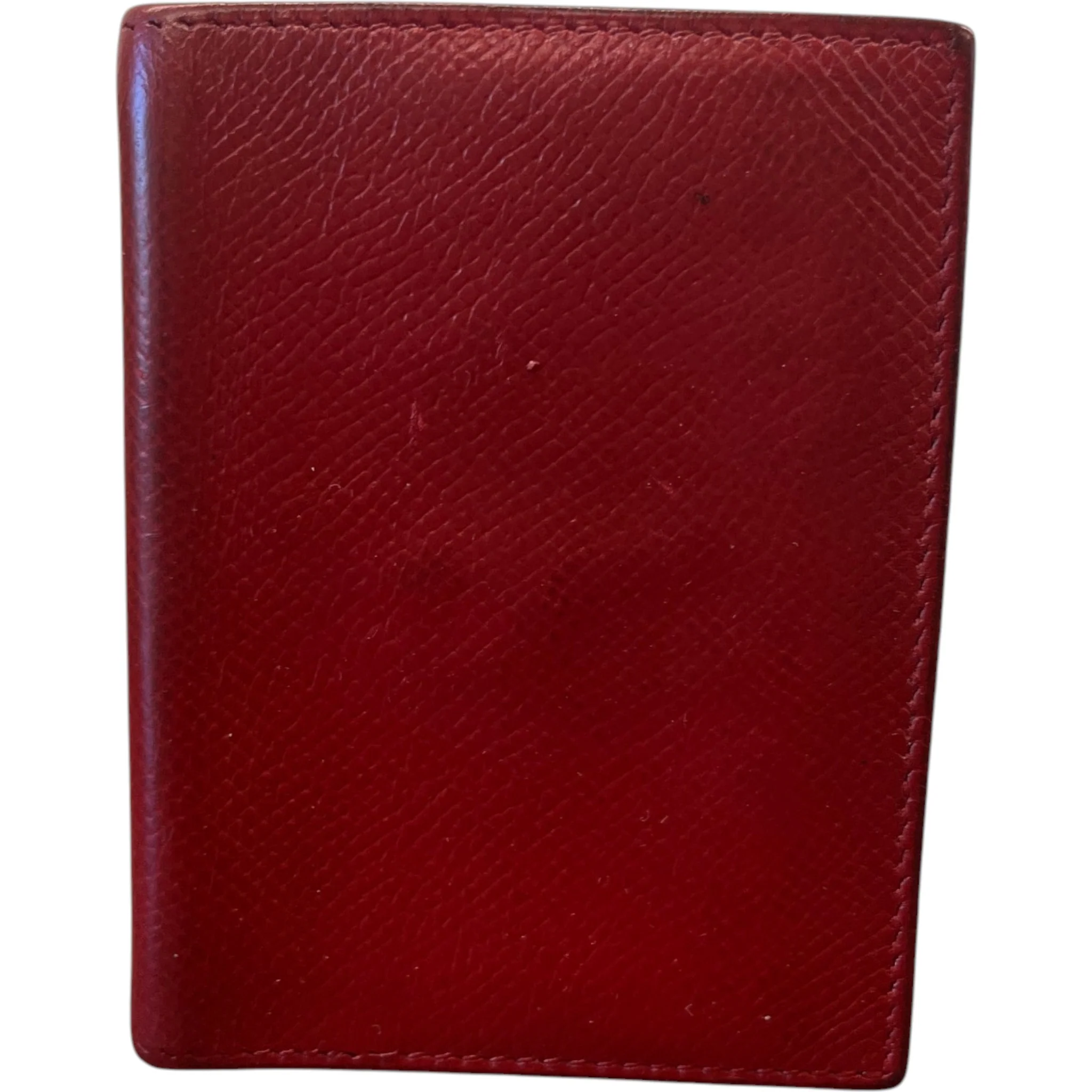 Men's Simple Mini Agenda Wallet Burgundy
