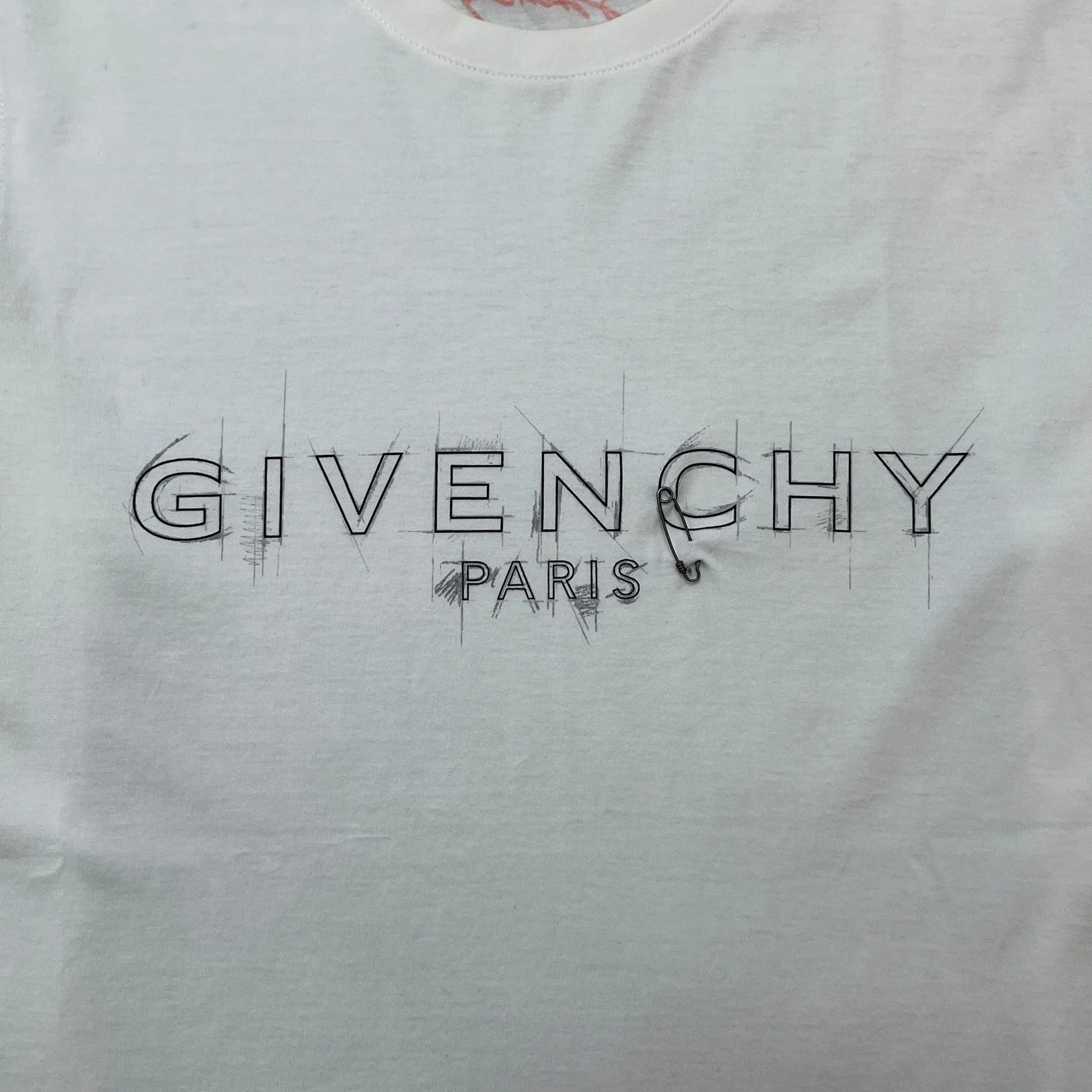 Men's Sketch Logo T-Shirt White Size XS - Image 6