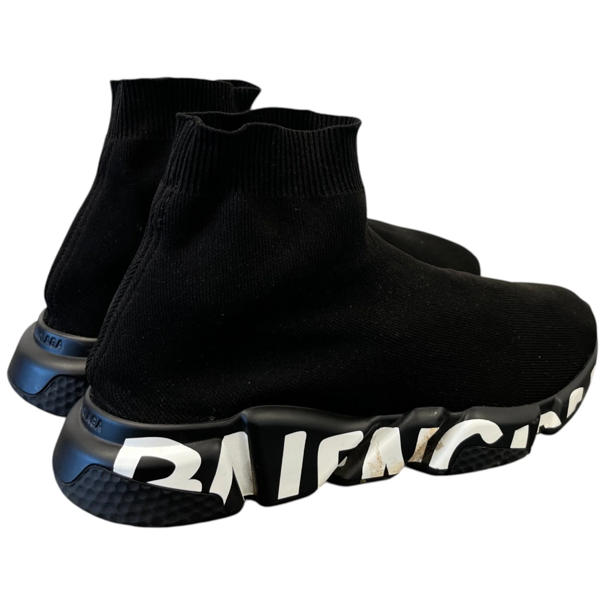 Men's Speed Graffiti High Trainers Black Size EU 42 / UK 8 - Image 8