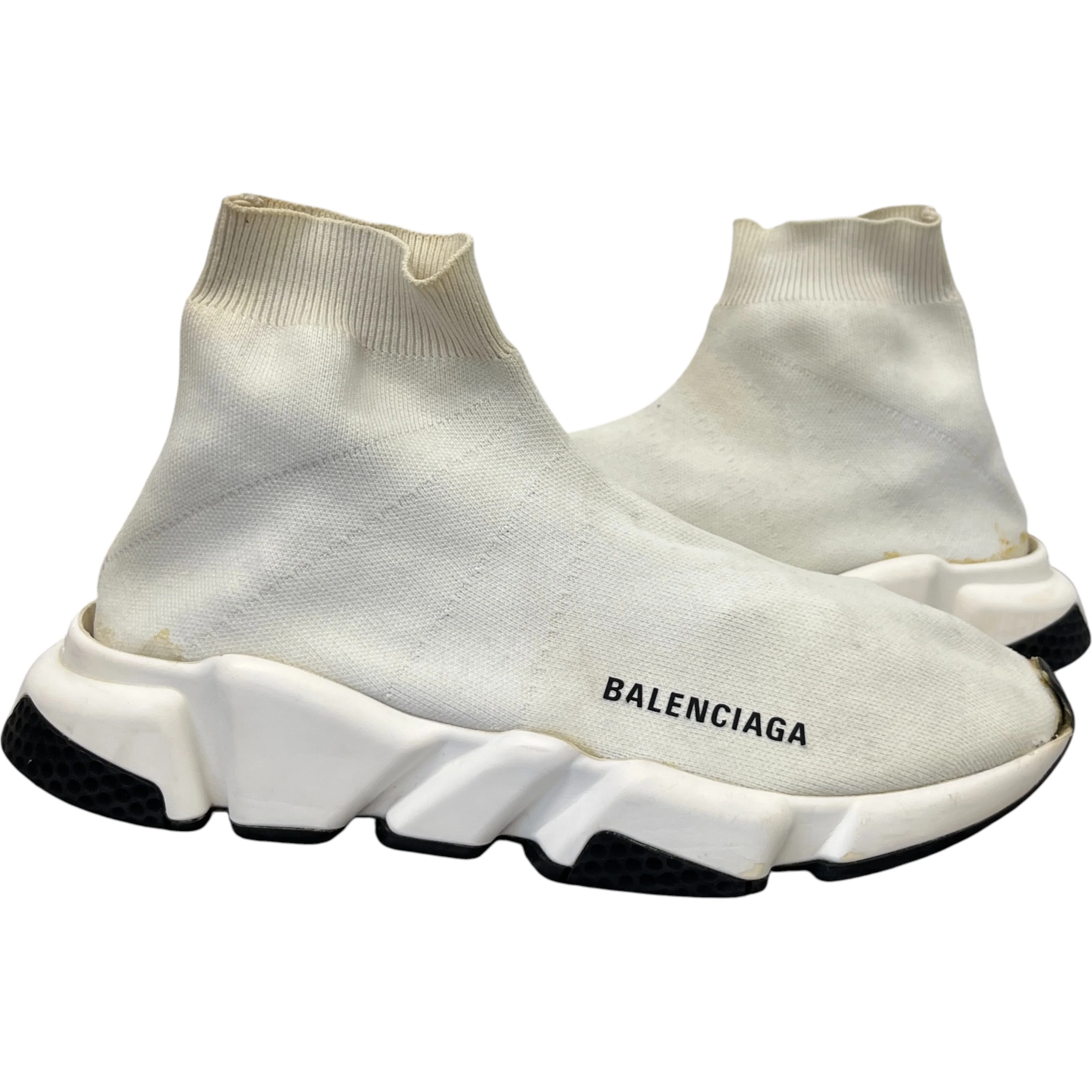 Men's Speed Sock High Trainers White Size EU 40 / UK 6 - Image 3