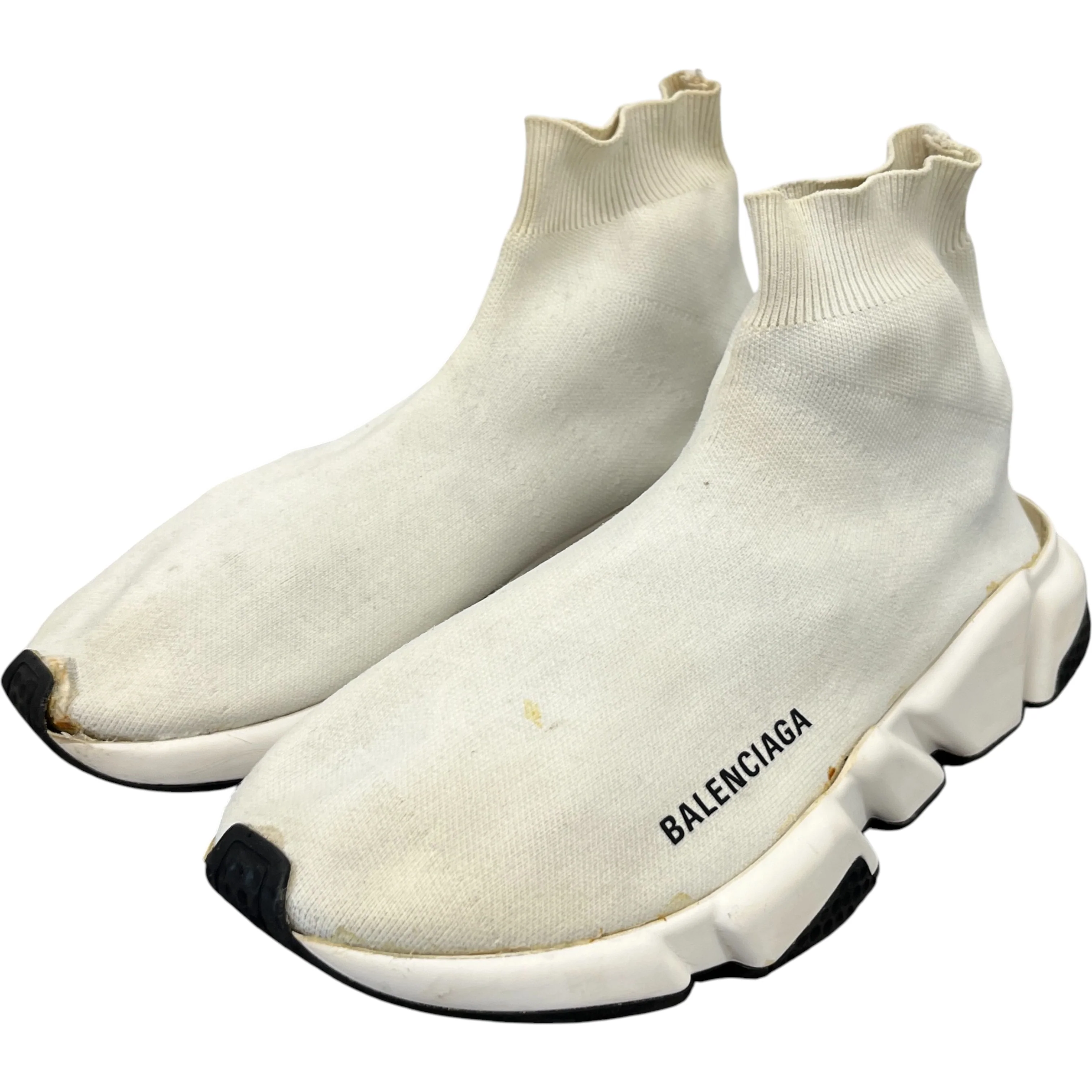 Men's Speed Sock High Trainers White Size EU 40 / UK 6 - Image 9