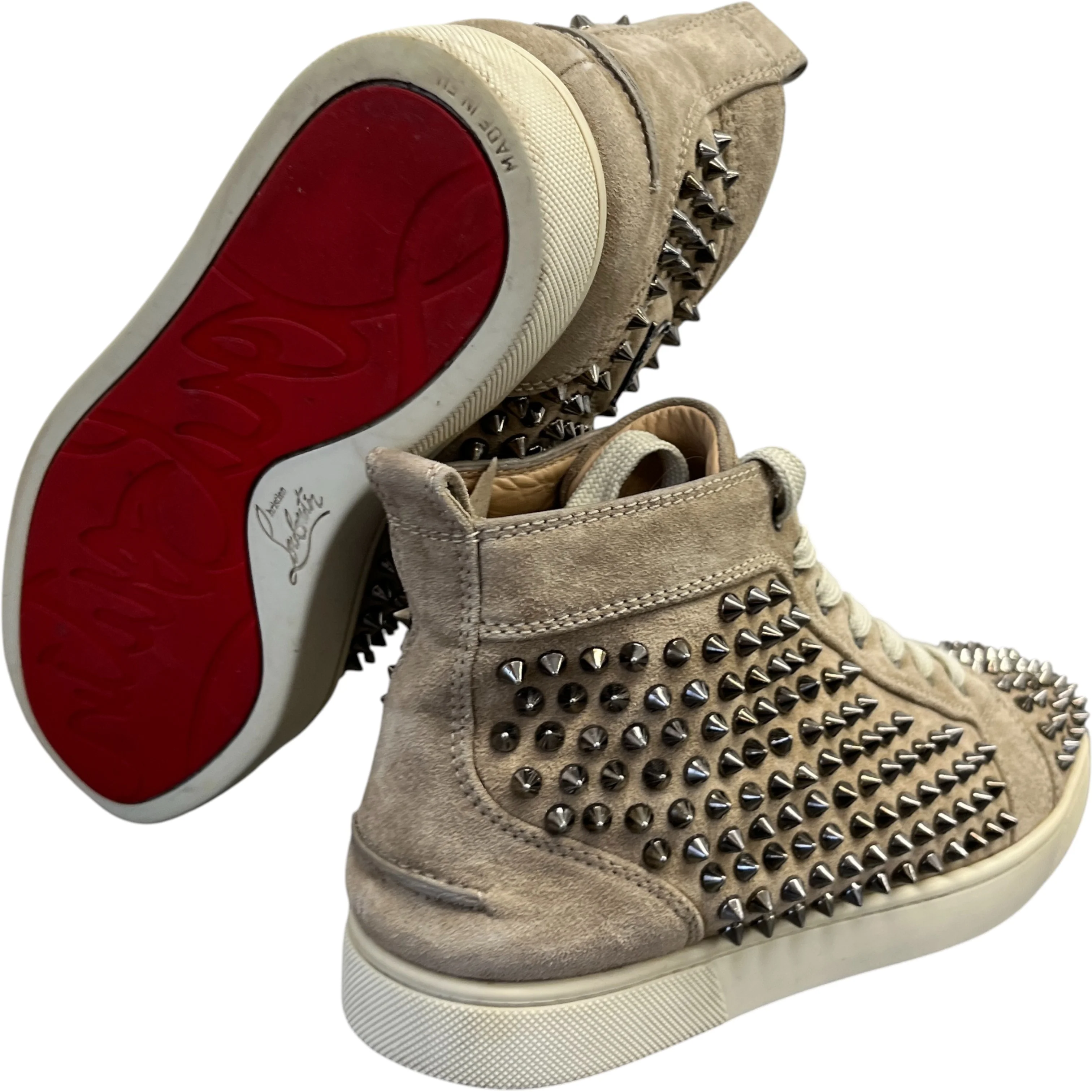 Men's Spikes High Trainers Beige Size EU 40 / UK 6 - Image 10