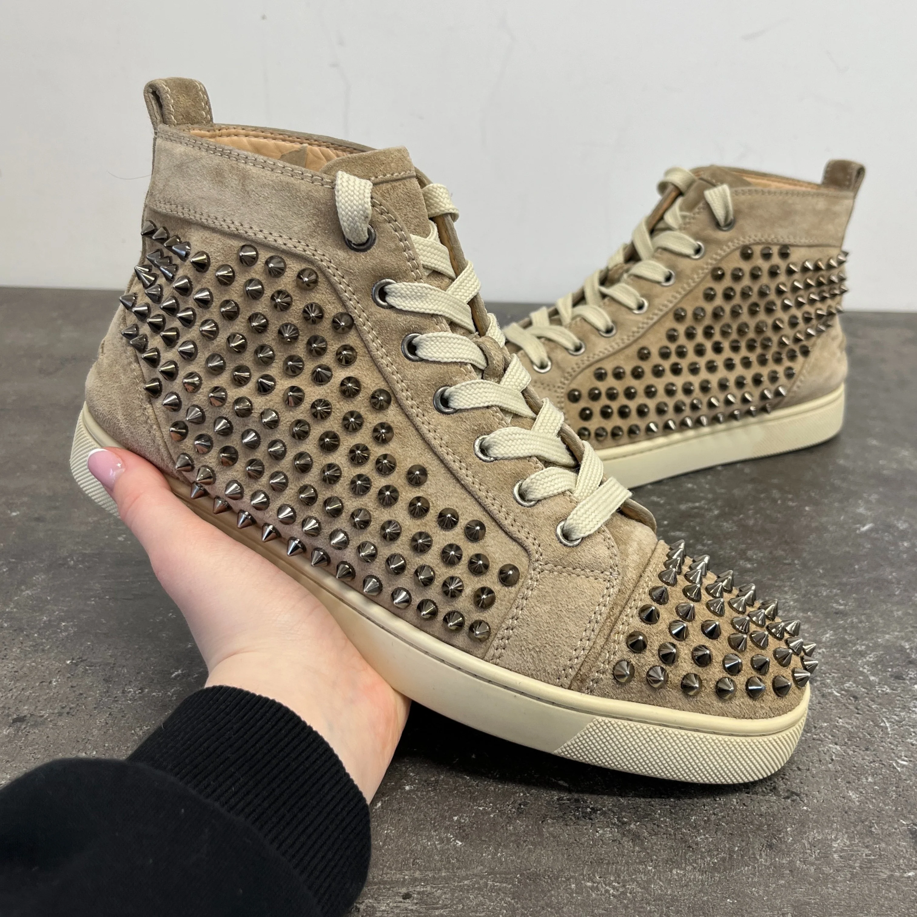 Men's Spikes High Trainers Beige Size EU 40 / UK 6 - Image 12