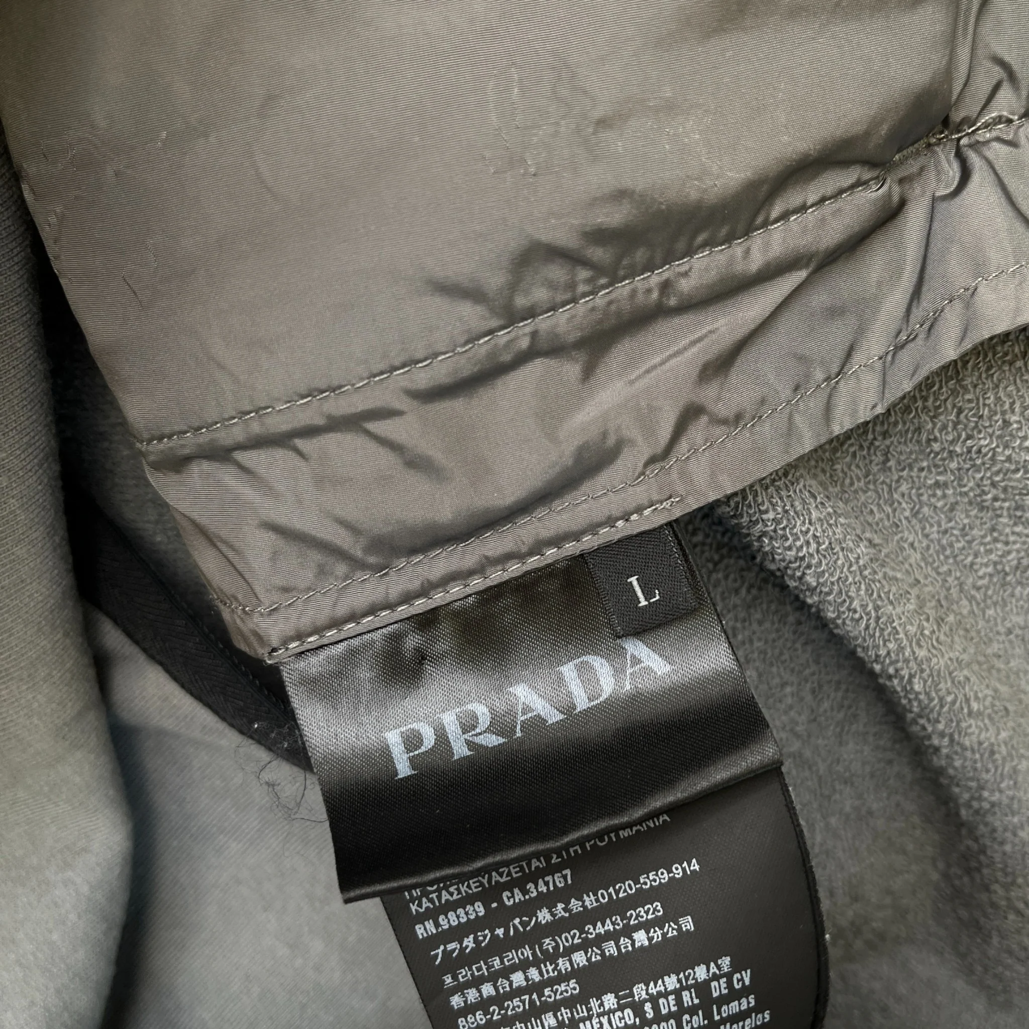 Men's Sport Logo Jacket Grey Size L - Image 5