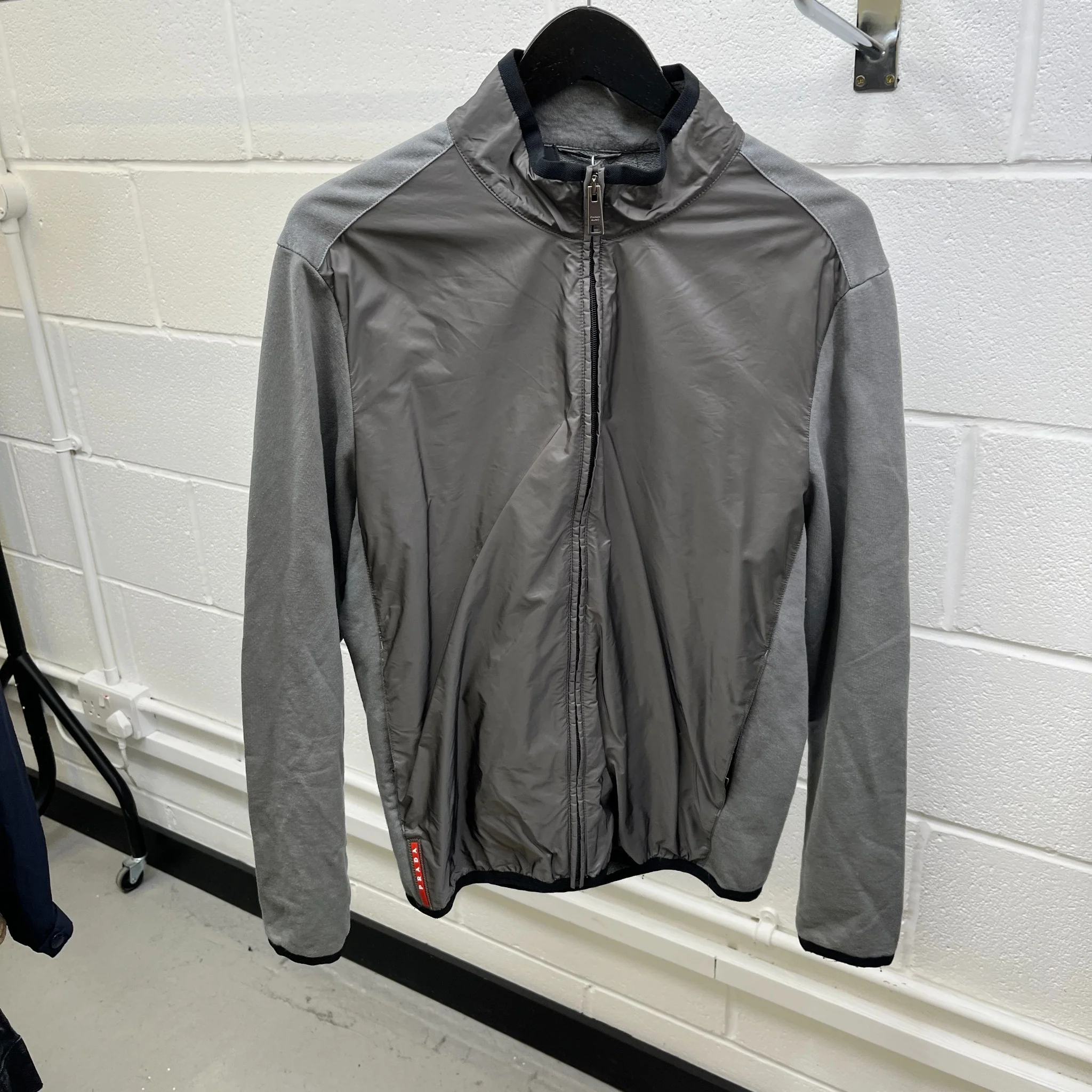 Men's Sport Logo Jacket Grey Size L - Image 6