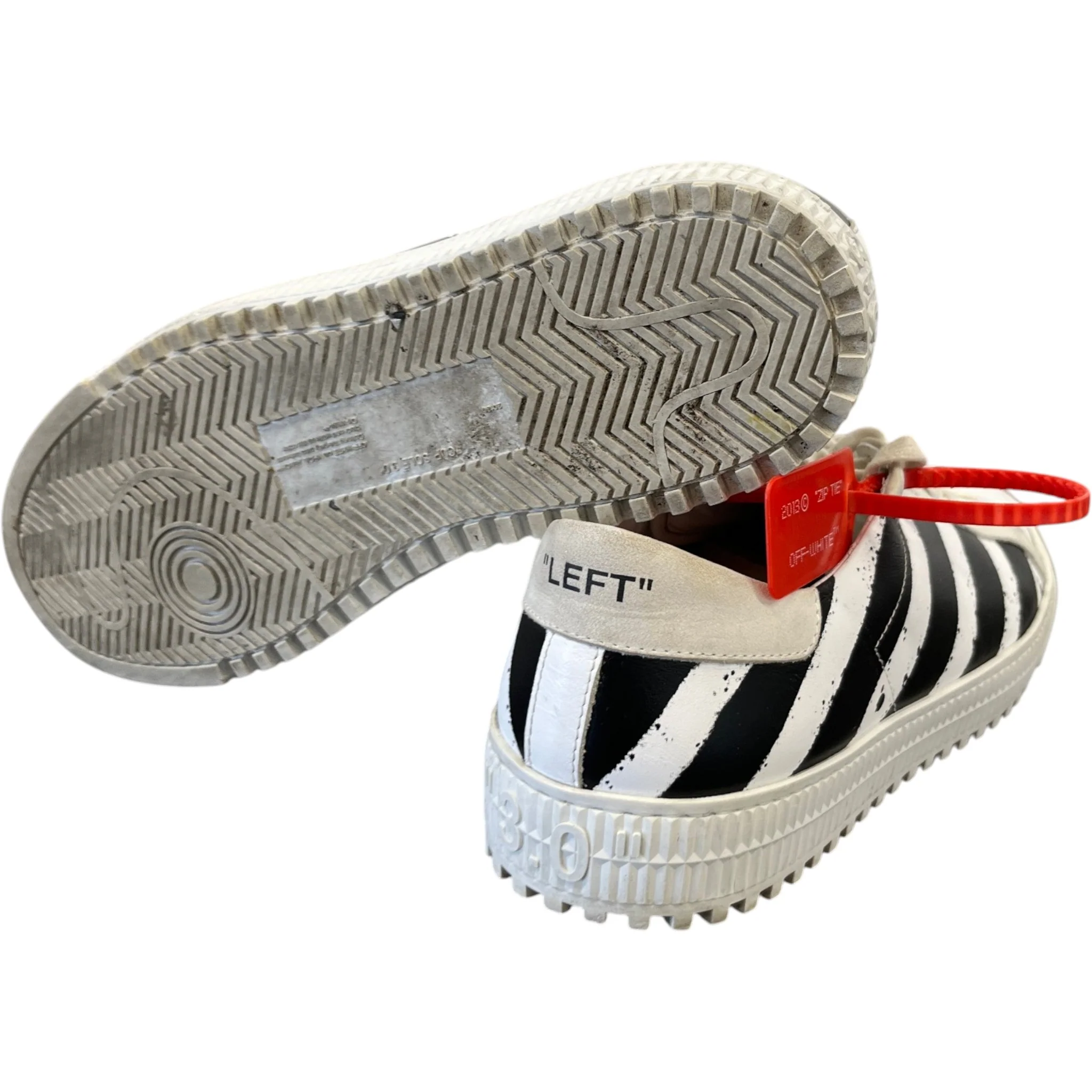 Men's Spray Diagonal Low Trainers White Size EU 41 / UK 7 - Image 10