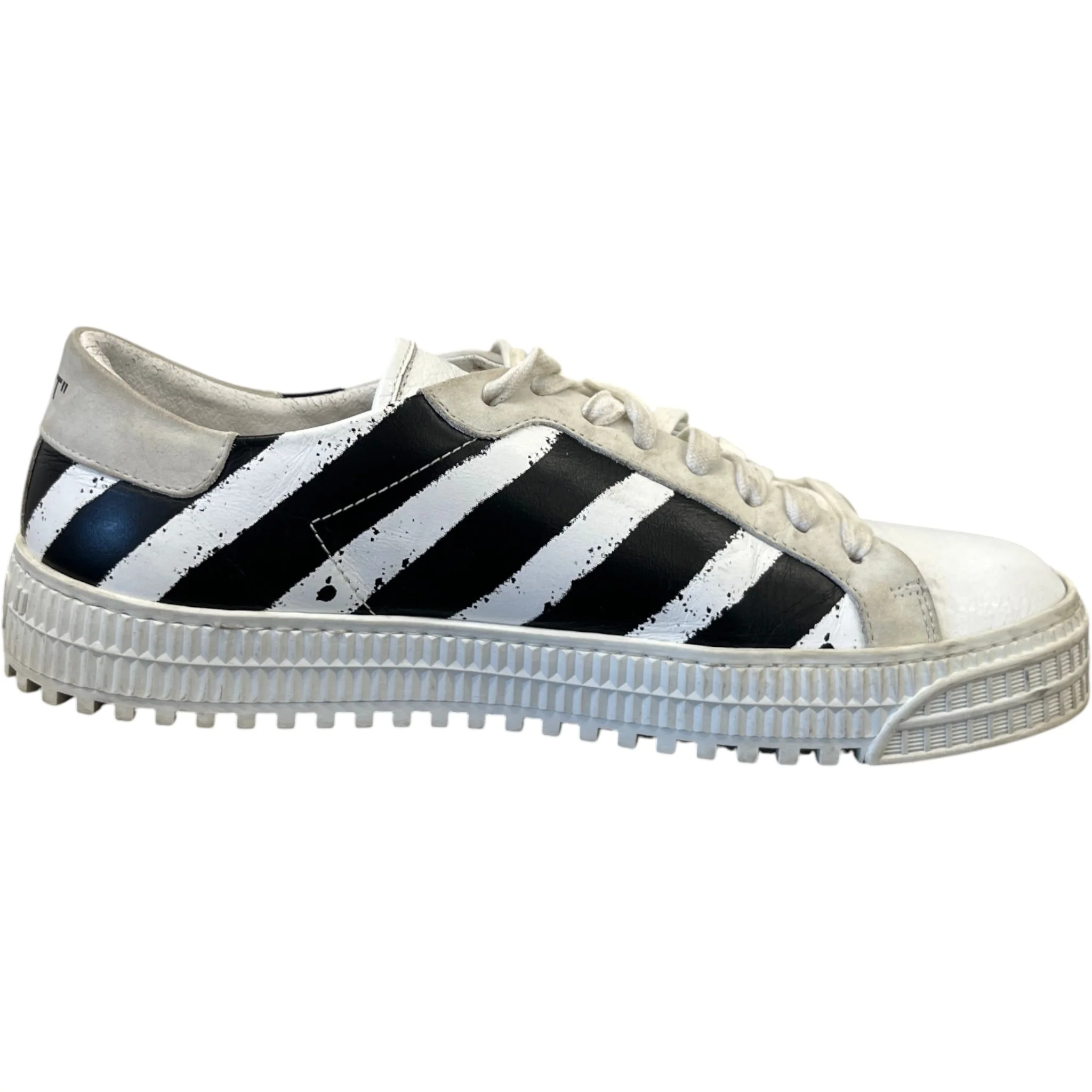 Men's Spray Diagonal Low Trainers White Size EU 41 / UK 7 - Image 4