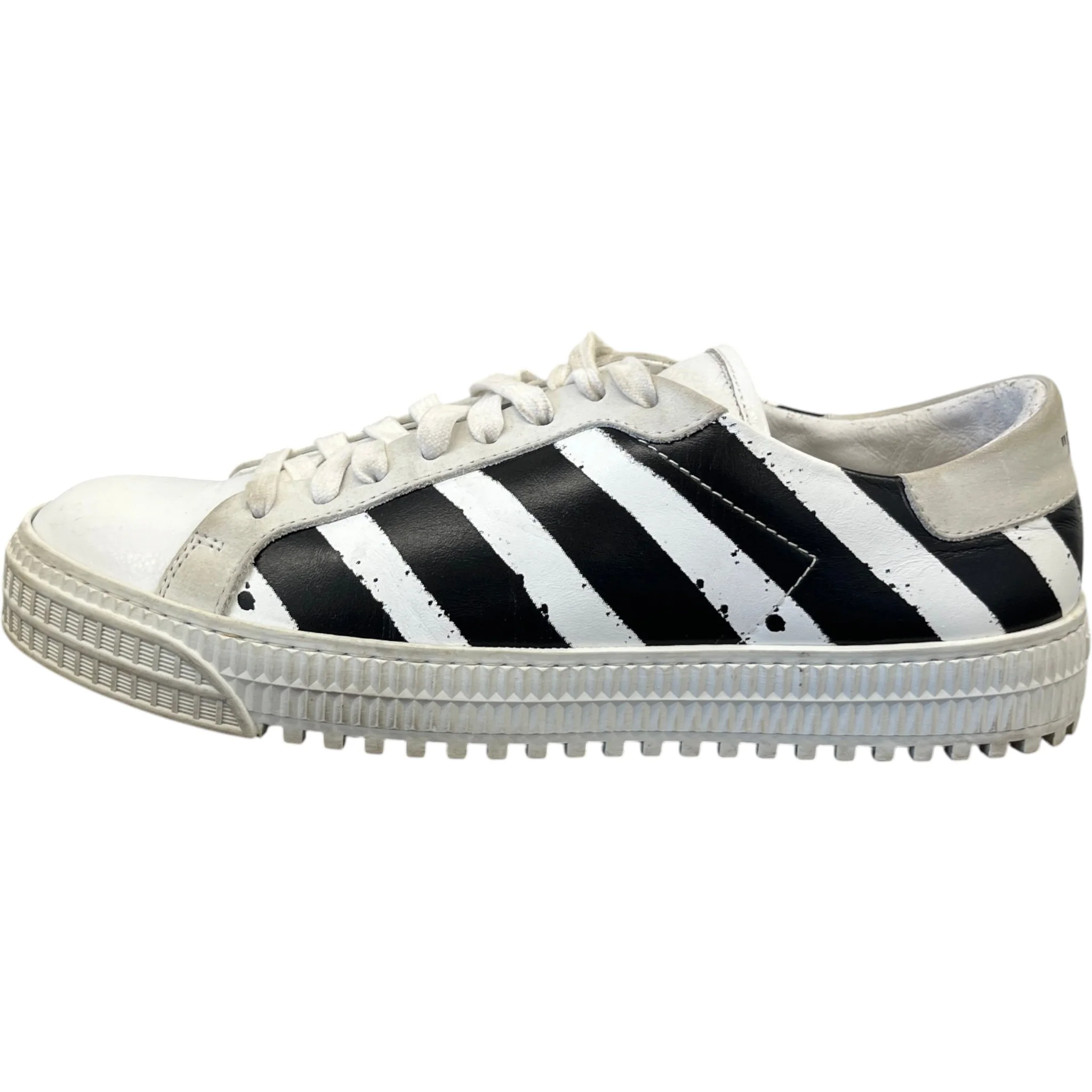 Men's Spray Diagonal Low Trainers White Size EU 41 / UK 7 - Image 5