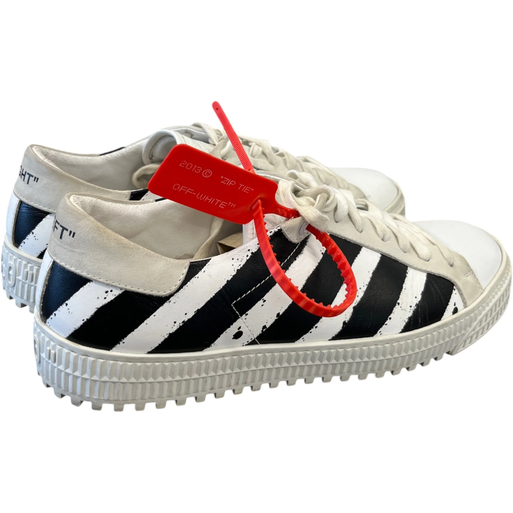 Men's Spray Diagonal Low Trainers White Size EU 41 / UK 7 - Image 8