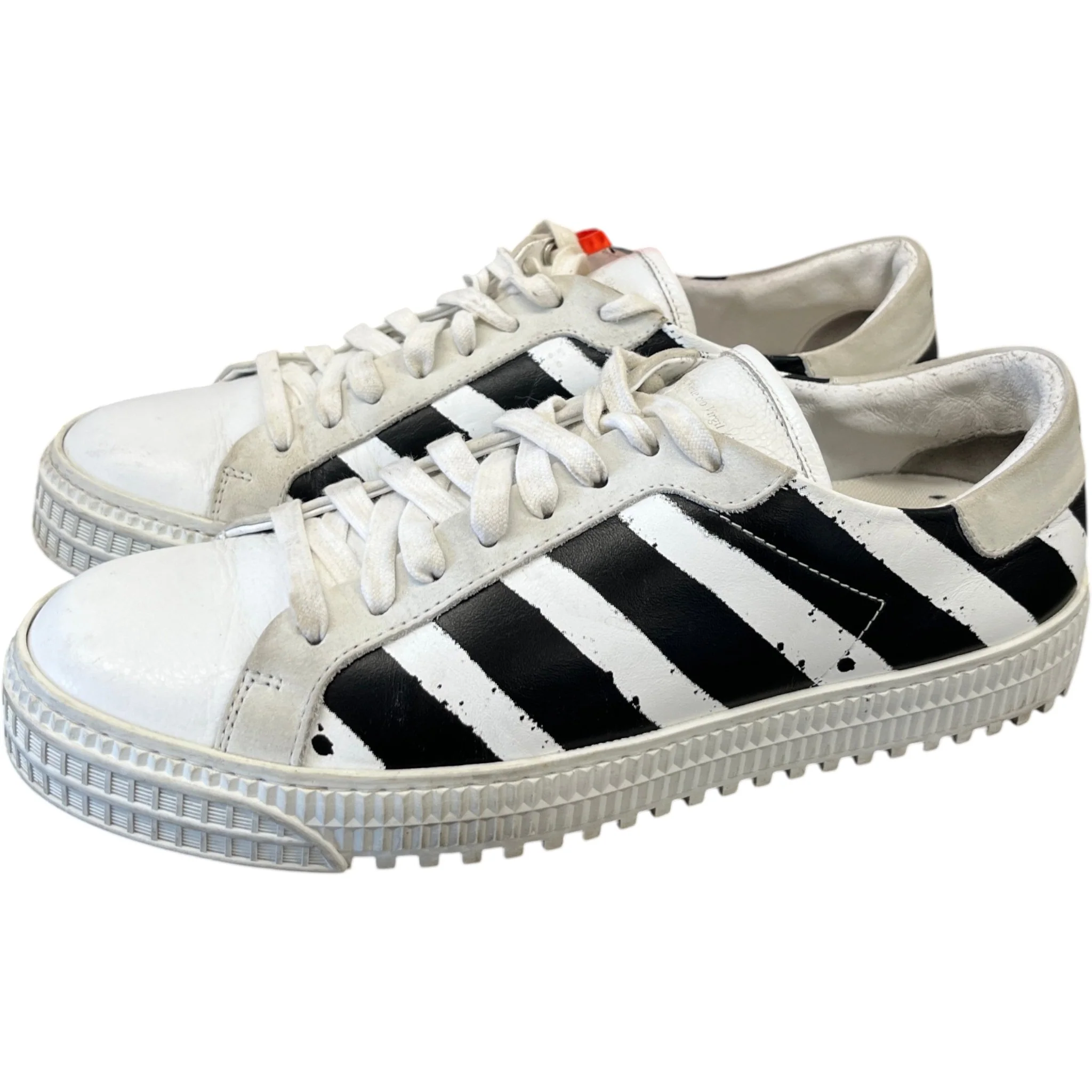 Men's Spray Diagonal Low Trainers White Size EU 41 / UK 7 - Image 9