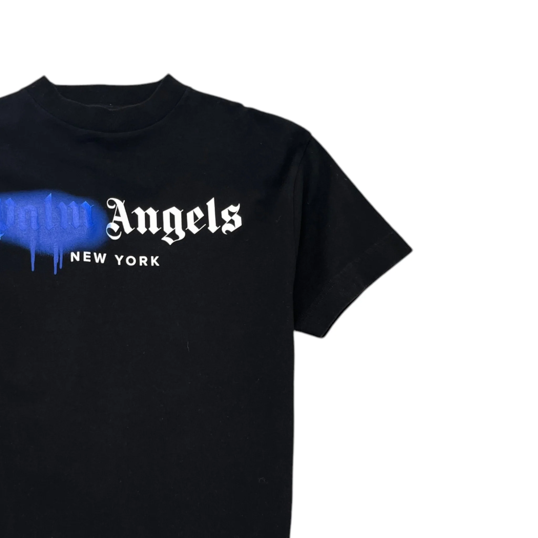 Men's Sprayed New York Logo T-Shirt Black Size XXS - Image 3