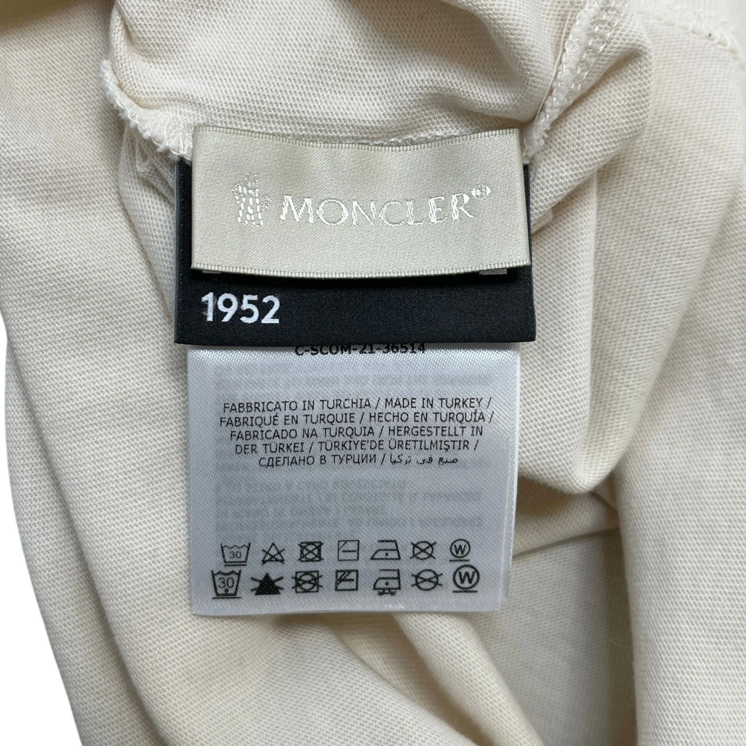 Men's Ss Logo T-Shirt Beige Size M - Image 6