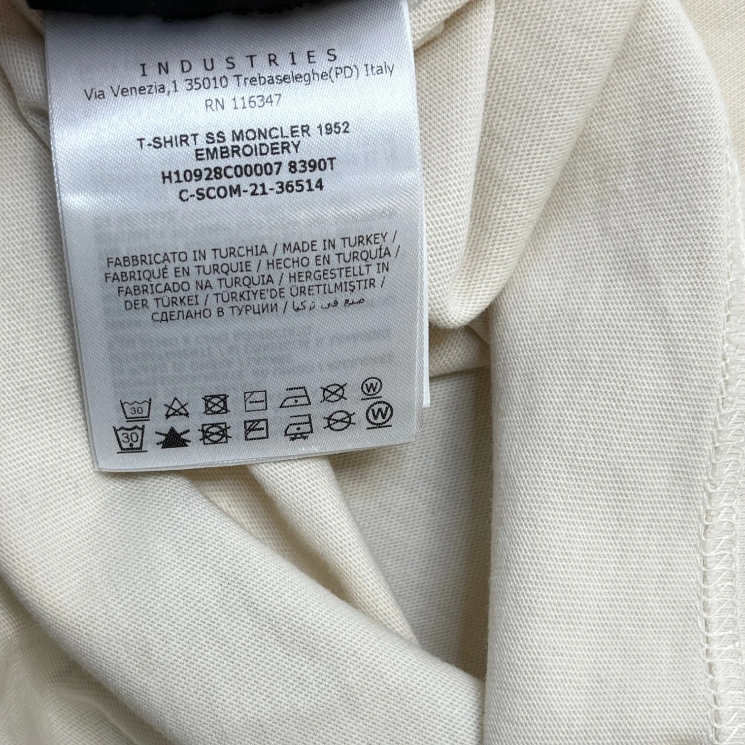 Men's Ss Logo T-Shirt Beige Size M - Image 8