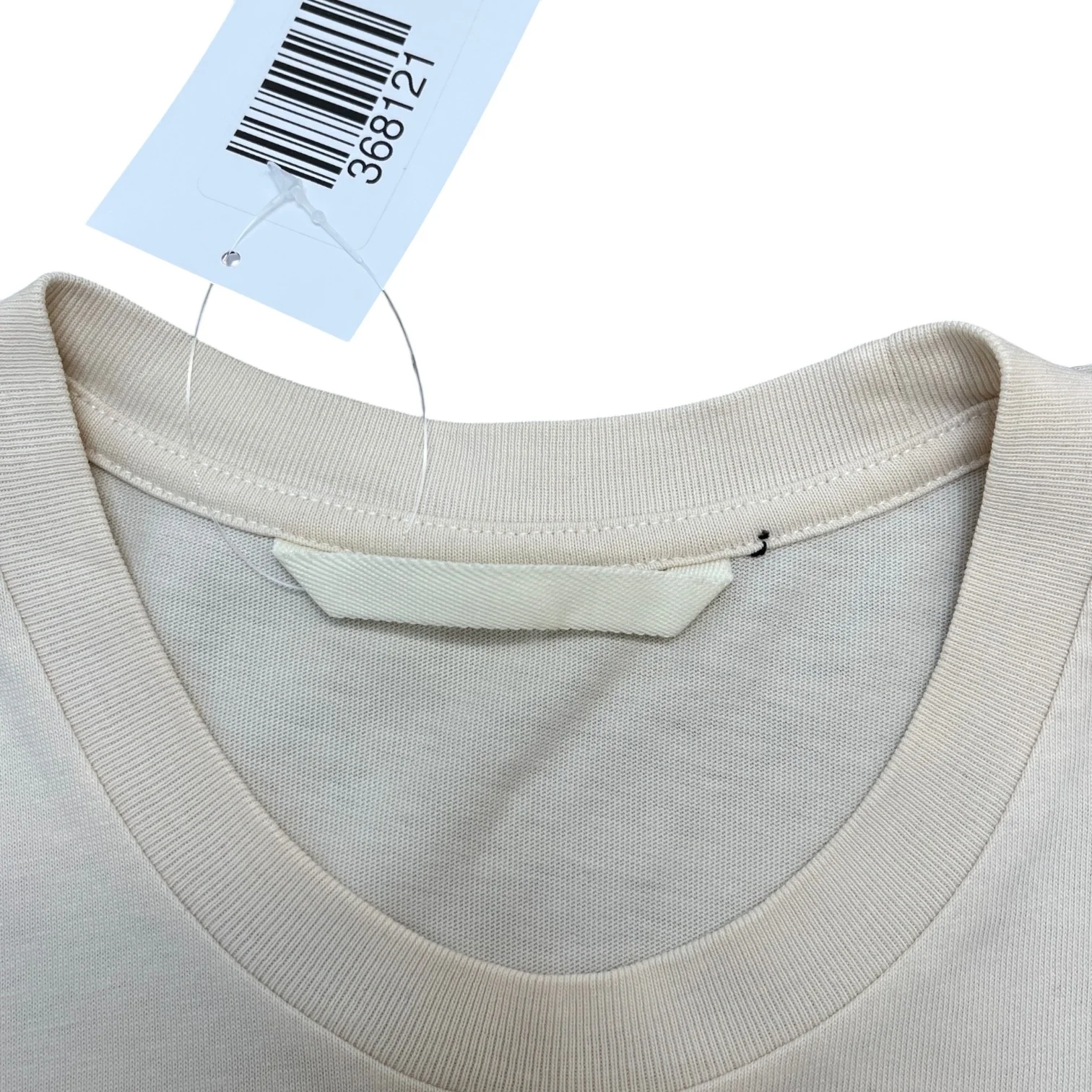 Men's Ss Logo T-Shirt Beige Size M - Image 9