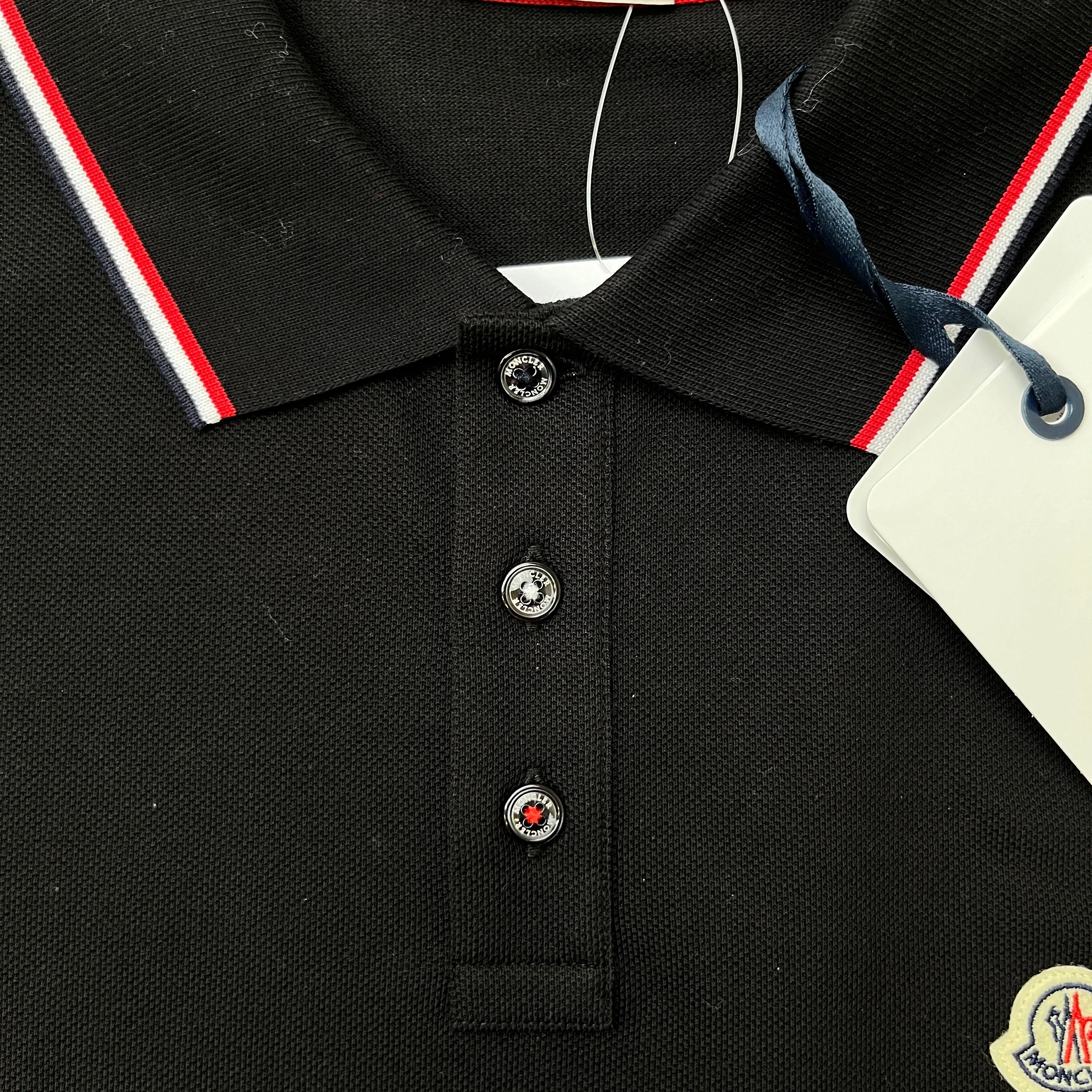 Men's Ss Polo Shirt Black Size XXL - Image 8