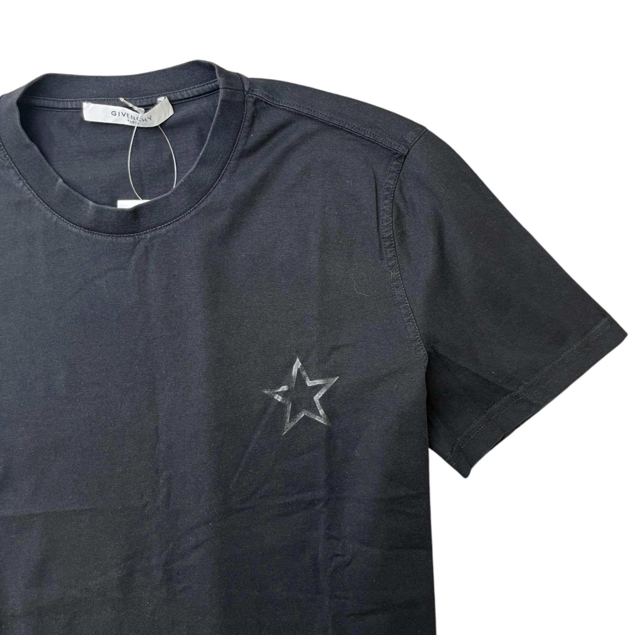 Men's Star Logo T-Shirt Black Size S - Image 5