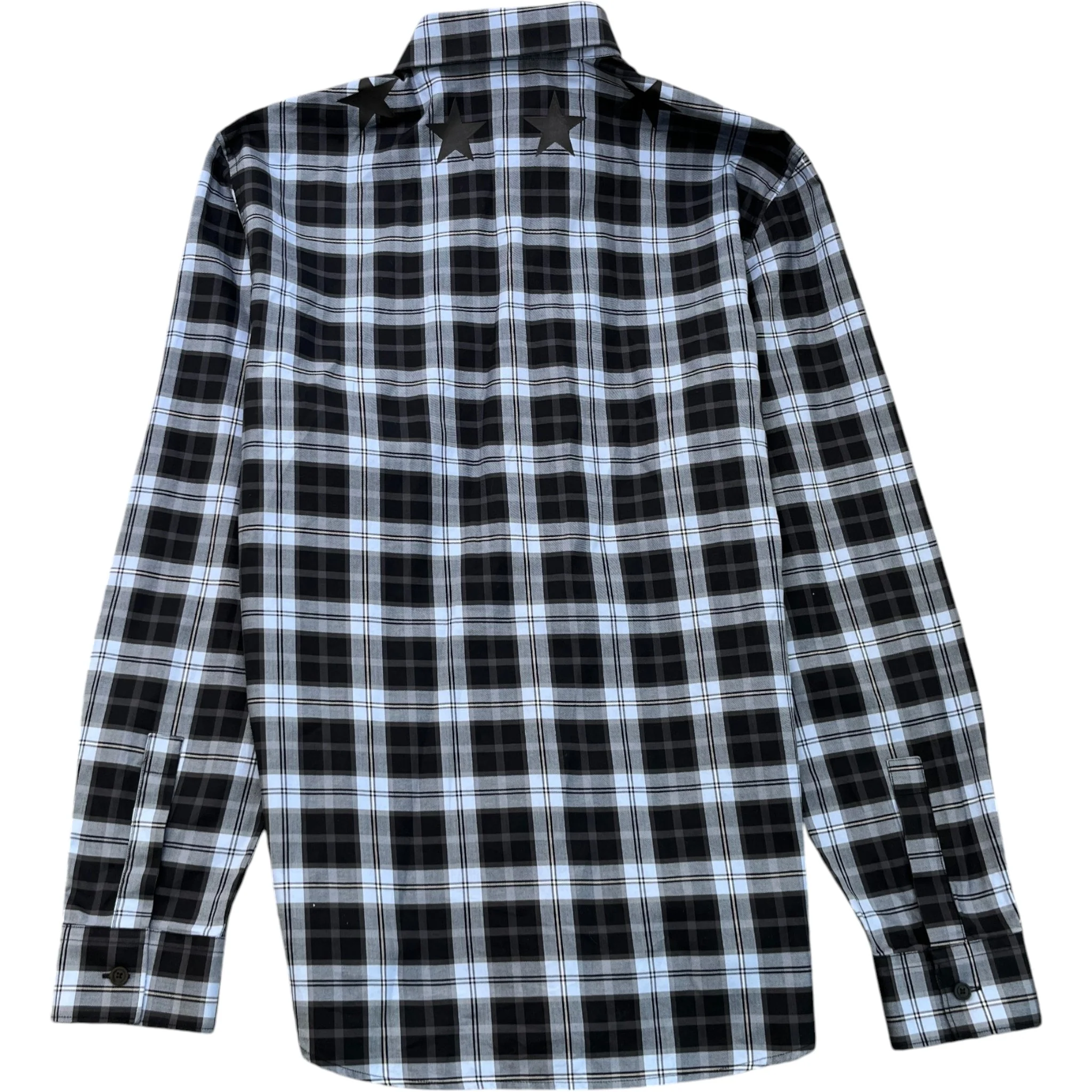 Men's Star Long Sleeve Shirt Navy Size L - Image 2