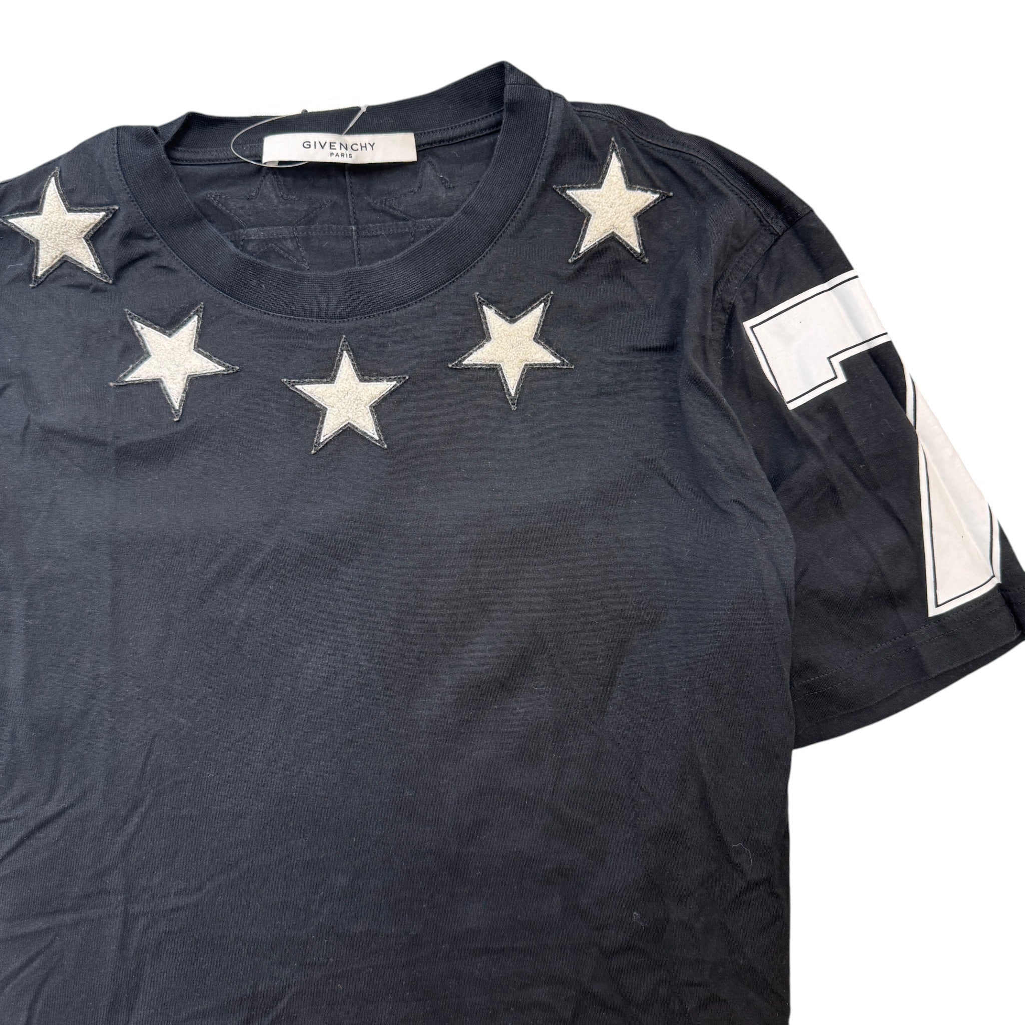 Men's Star Patch T-Shirt Black Size M - Image 3