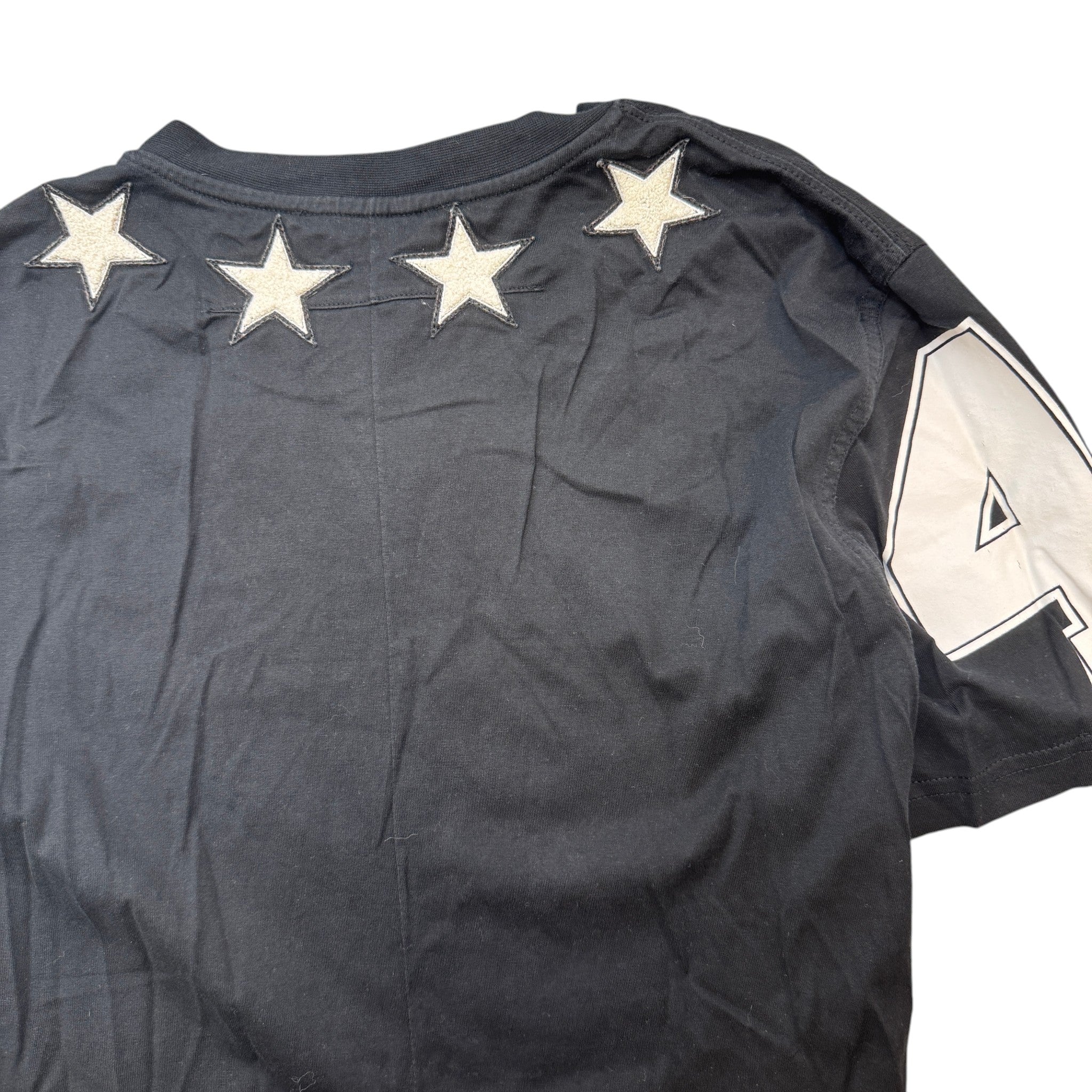 Men's Star Patch T-Shirt Black Size M - Image 4