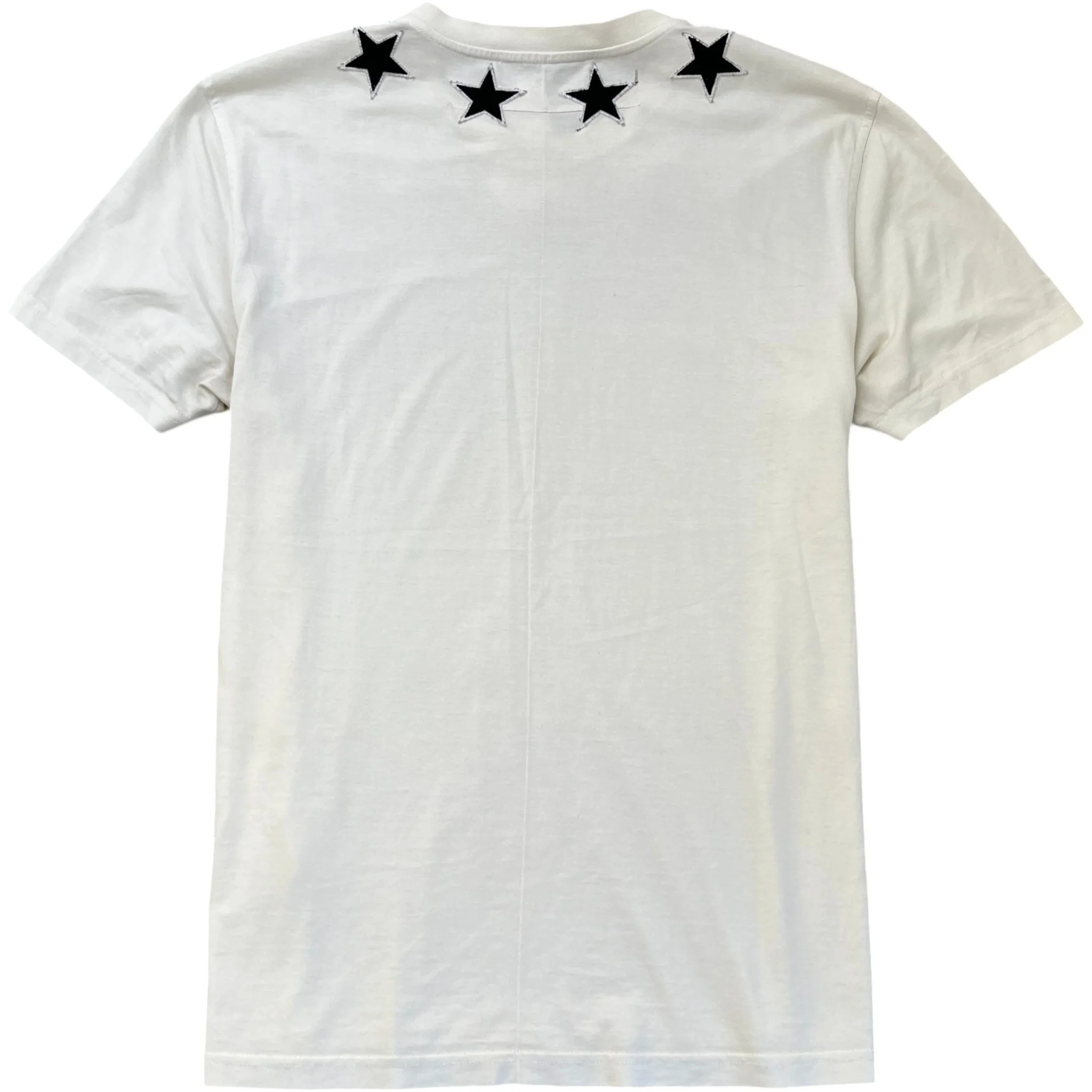 Men's Star Patch T-Shirt White Size XL - Image 2