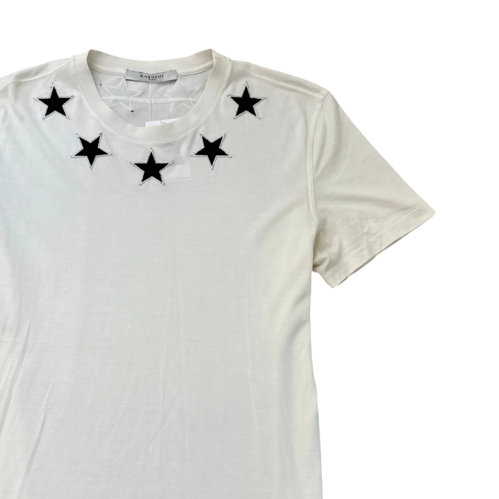 Men's Star Patch T-Shirt White Size XL - Image 3