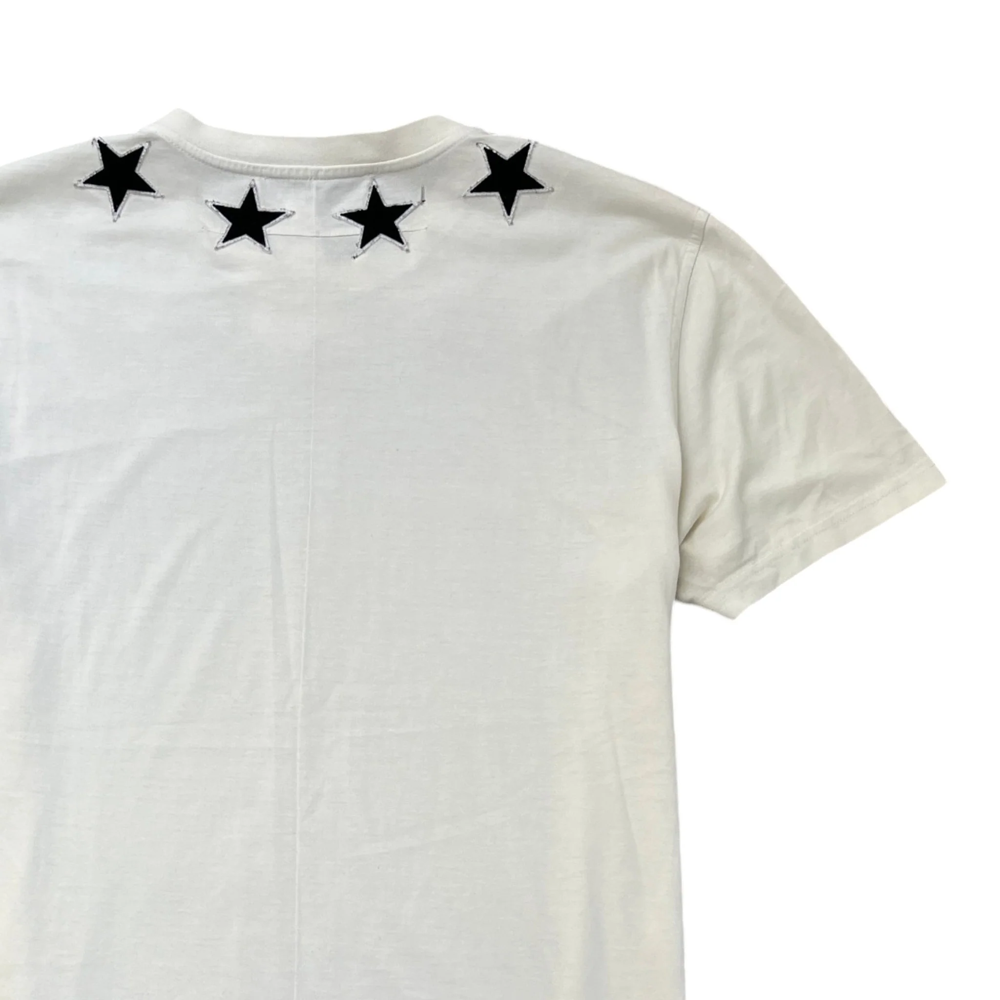 Men's Star Patch T-Shirt White Size XL - Image 4