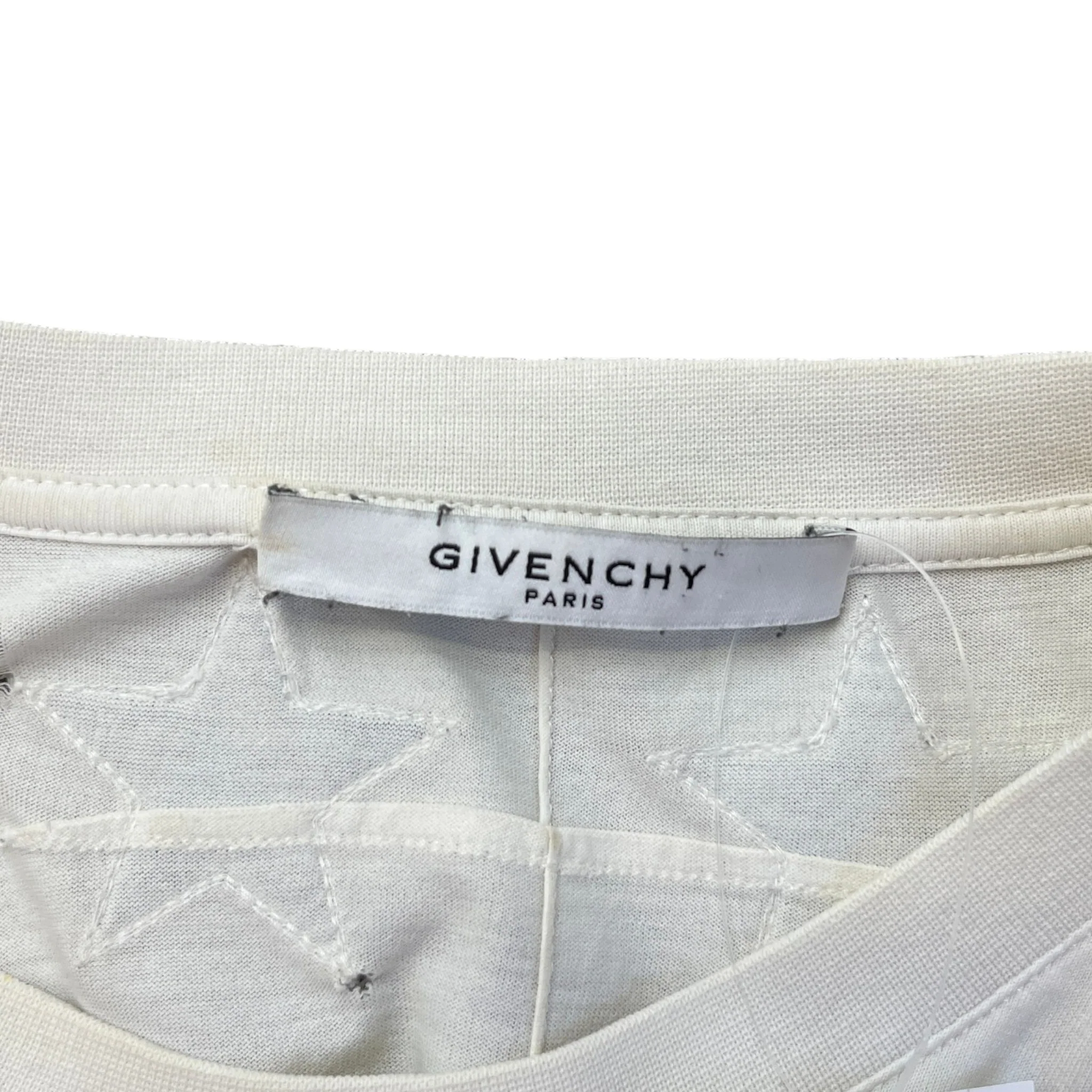 Men's Star Patch T-Shirt White Size XL - Image 7
