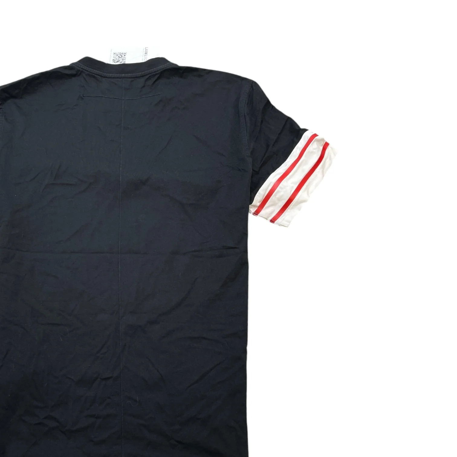 Men's Star Print T-Shirt Black Size L - Image 4