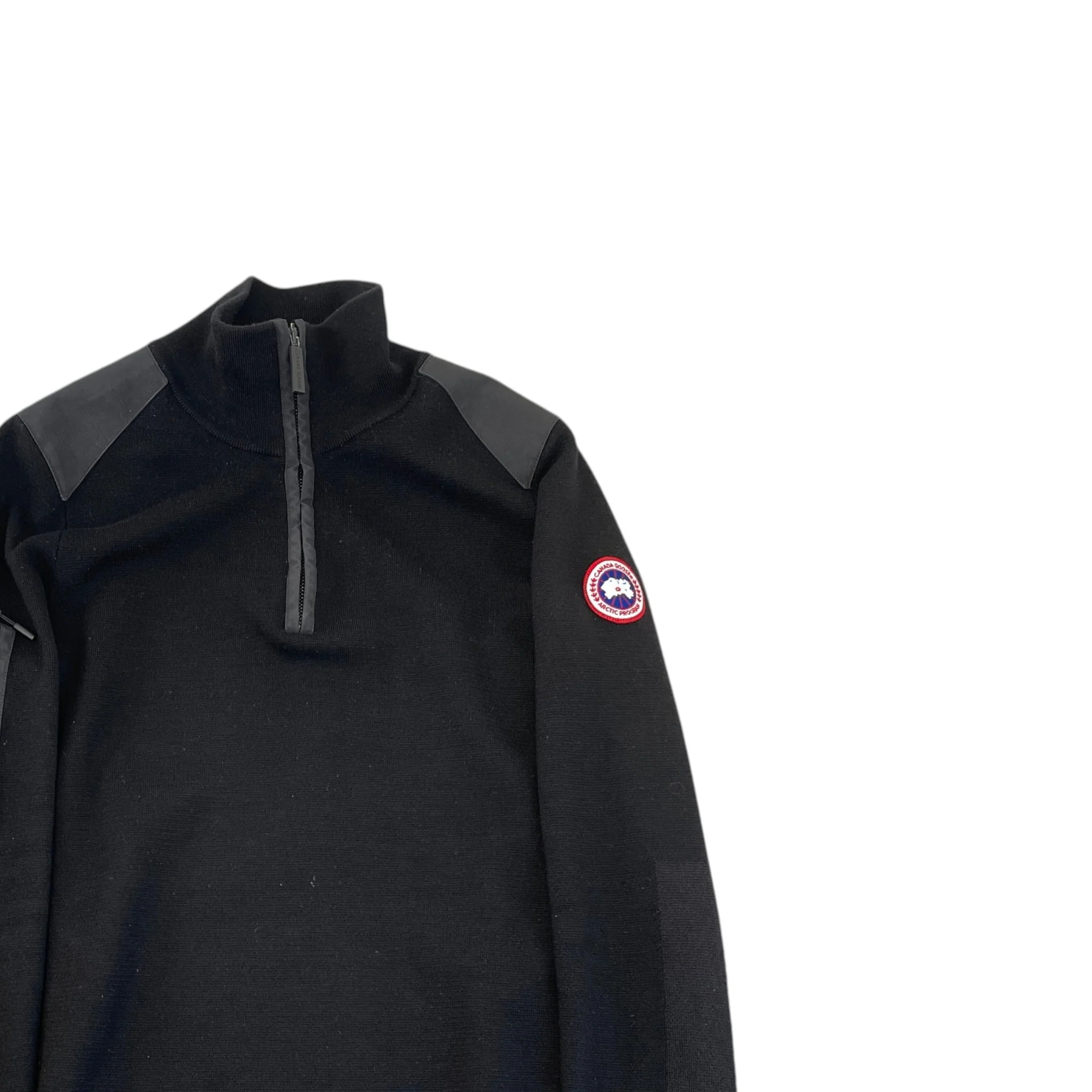Men's Stormont 1/4 Zip Jumper Black Size M - Image 3