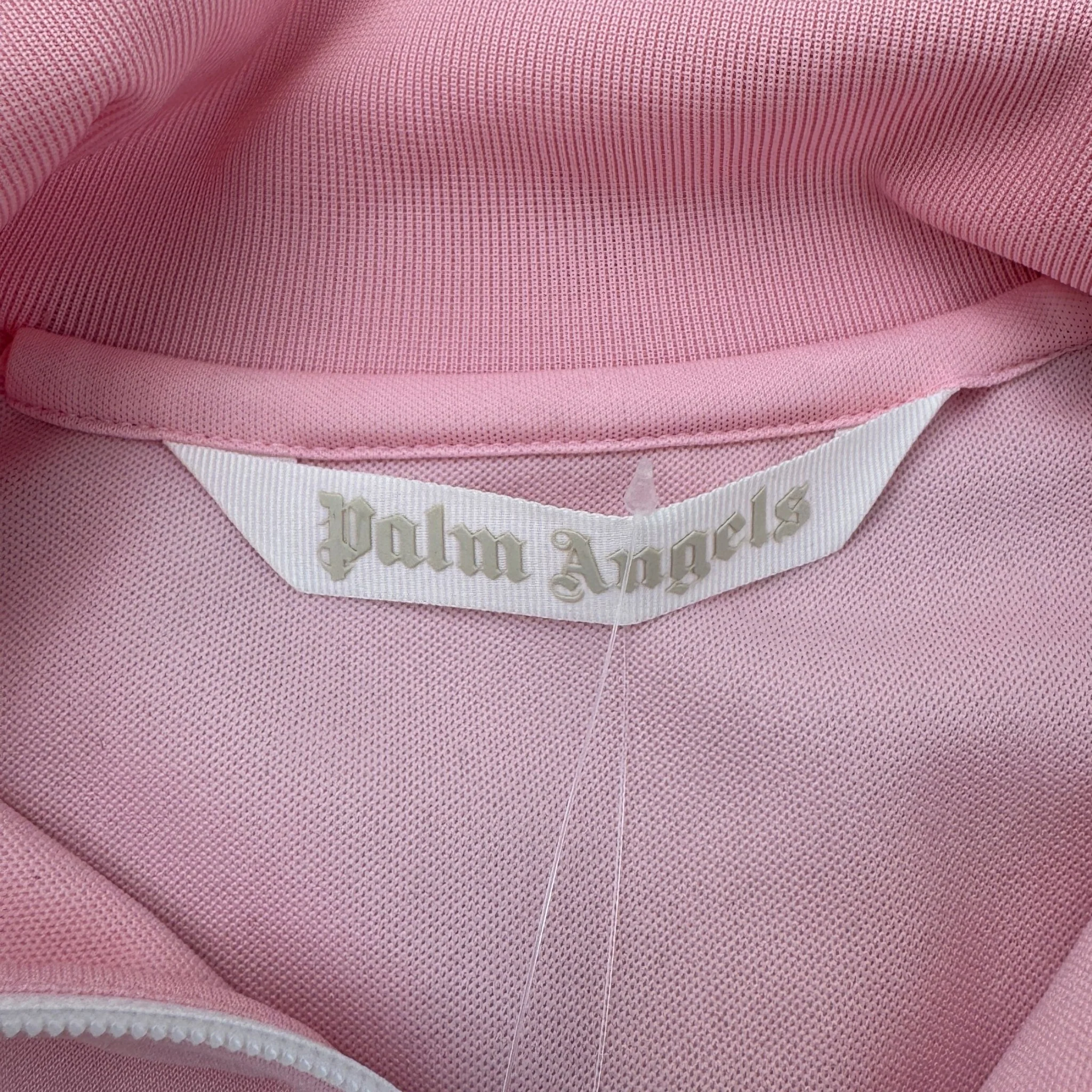 Men's Stripe Logo Track Jacket Pink Size S - Image 6