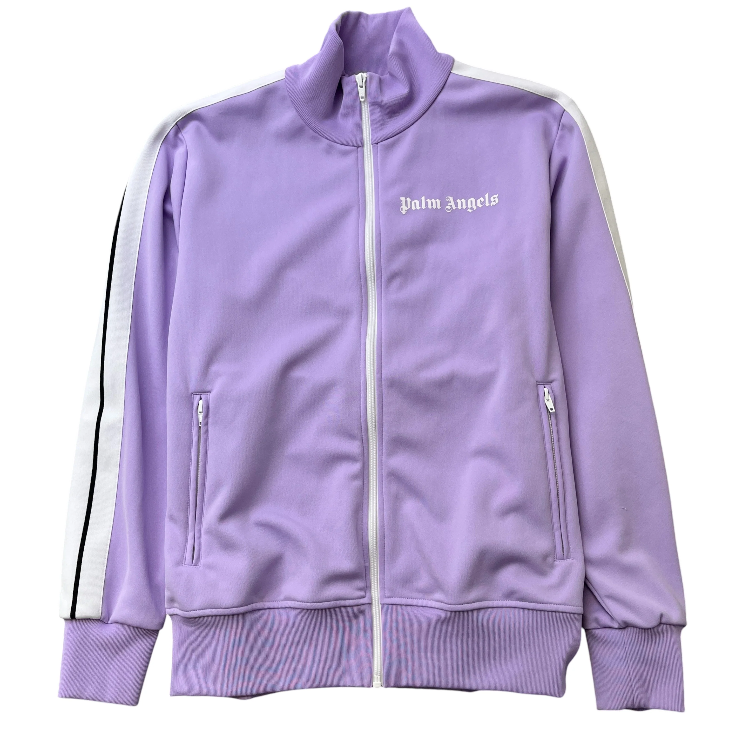 Men's Stripe Logo Track Jacket Purple Size L