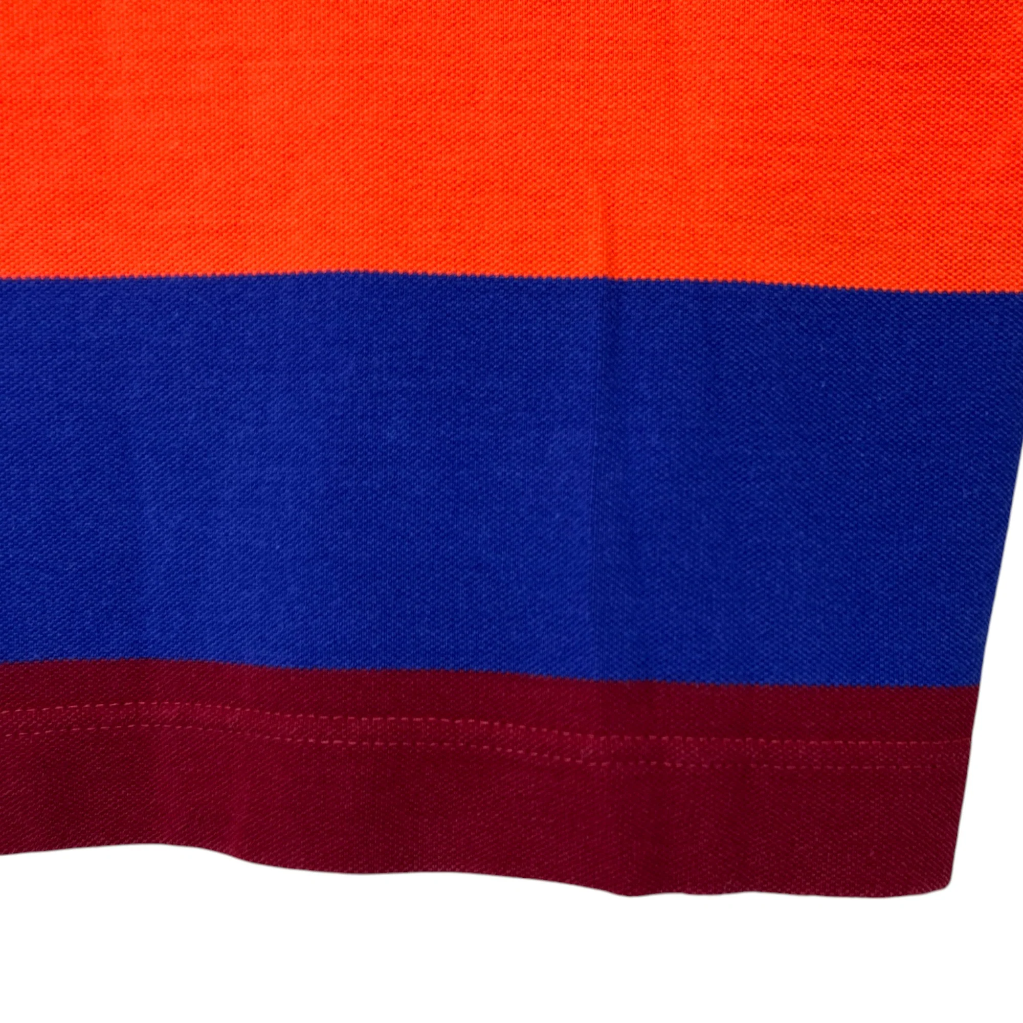Men's Striped Block Polo Shirt Multi-Coloured Size S - Image 6