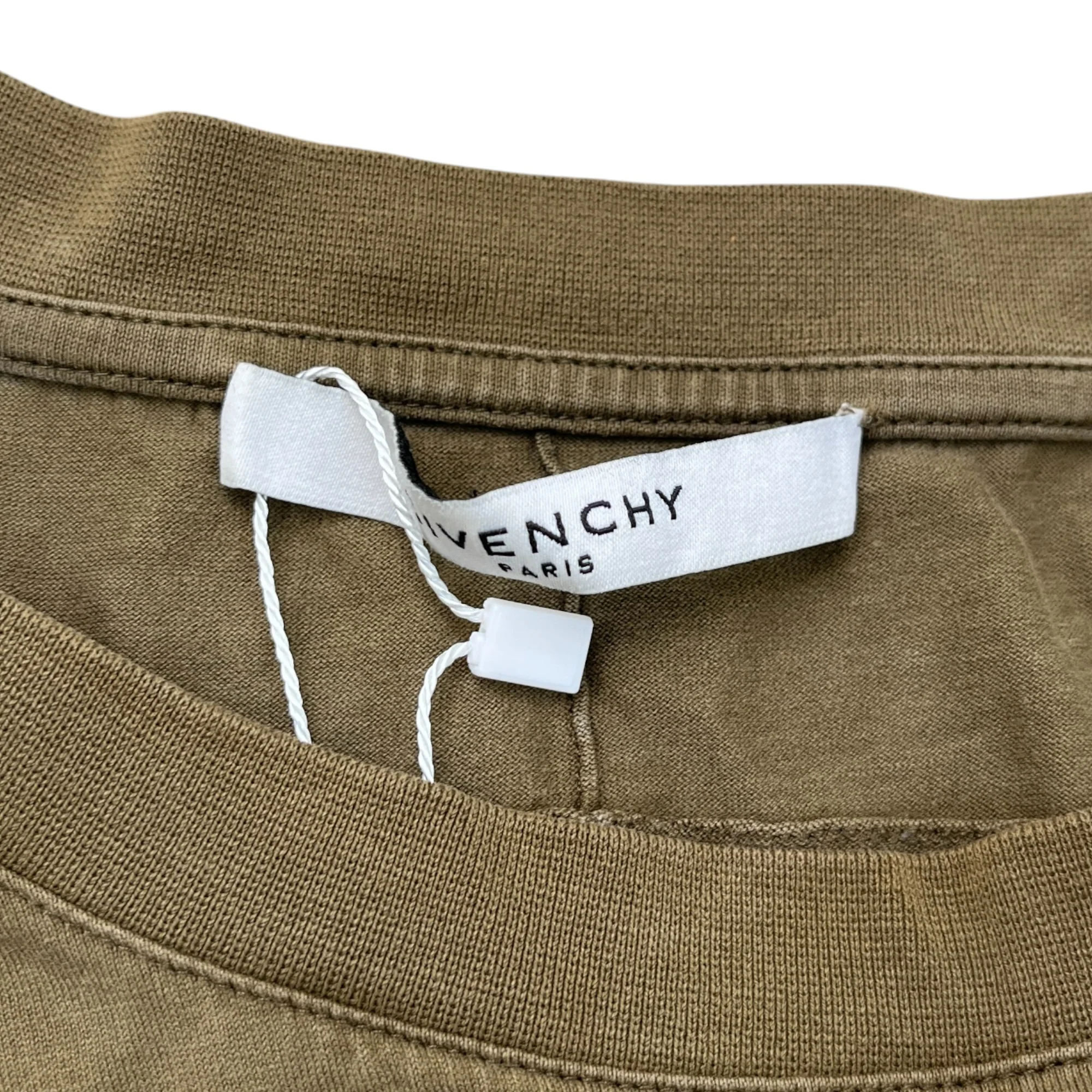 Men's Striped T-Shirt Khaki Size XXL - Image 5