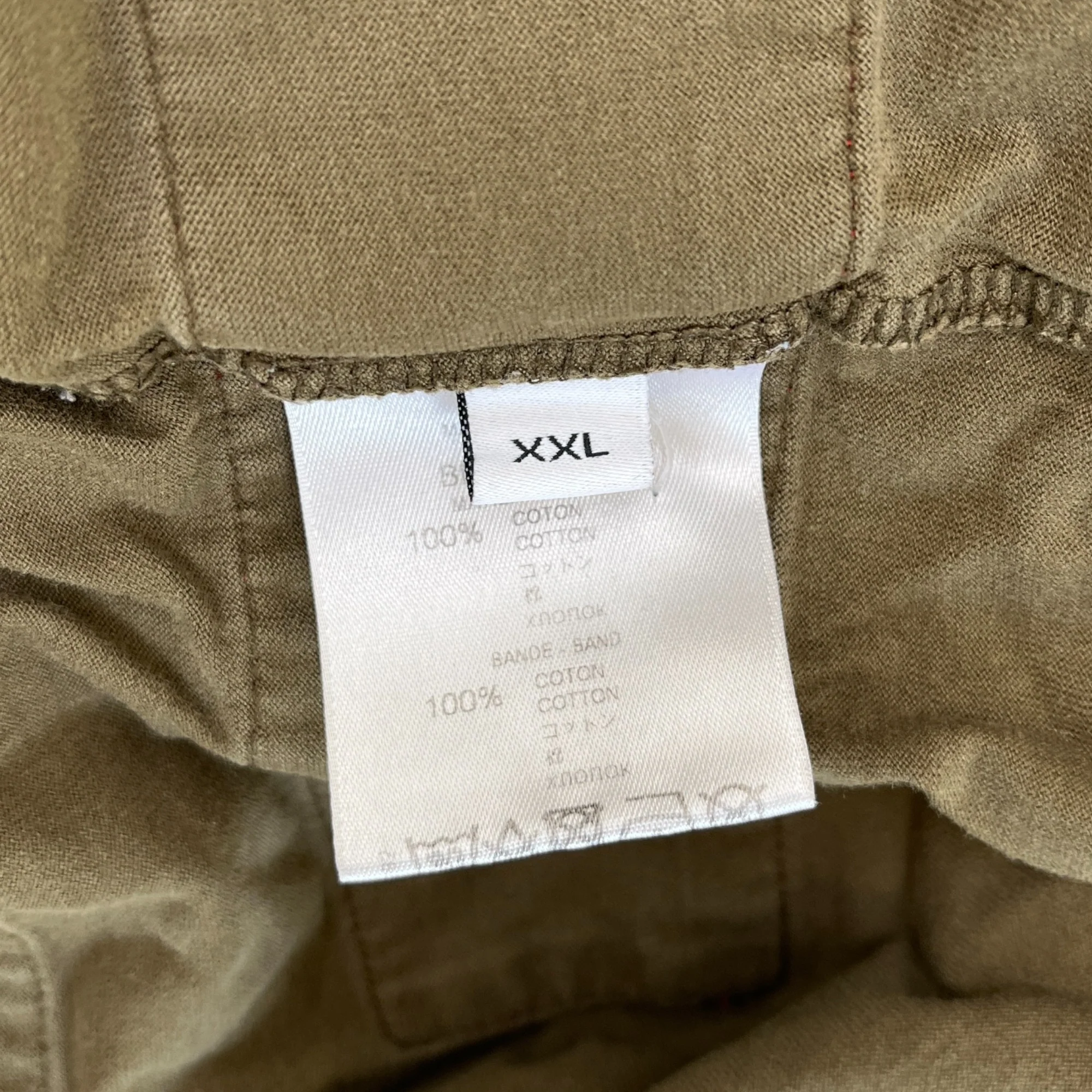 Men's Striped T-Shirt Khaki Size XXL - Image 6