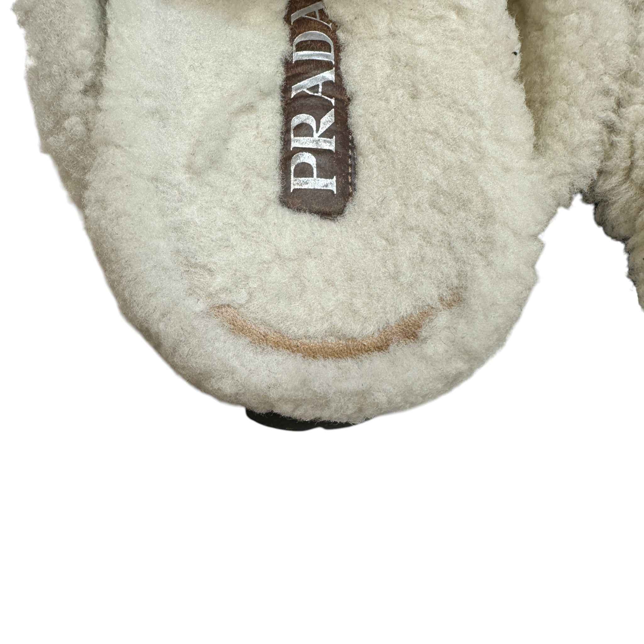 Men's Suede Shearling-Lined Mules Beige Size EU 45 / UK 11 - Image 10