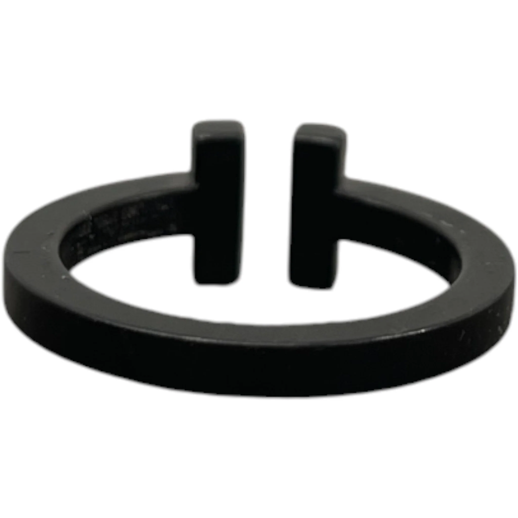 Men's T Square Ring Black - Image 2