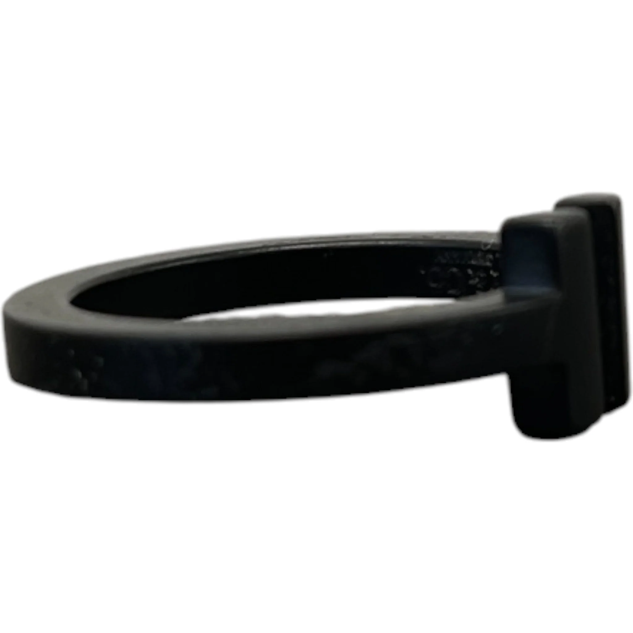 Men's T Square Ring Black - Image 3